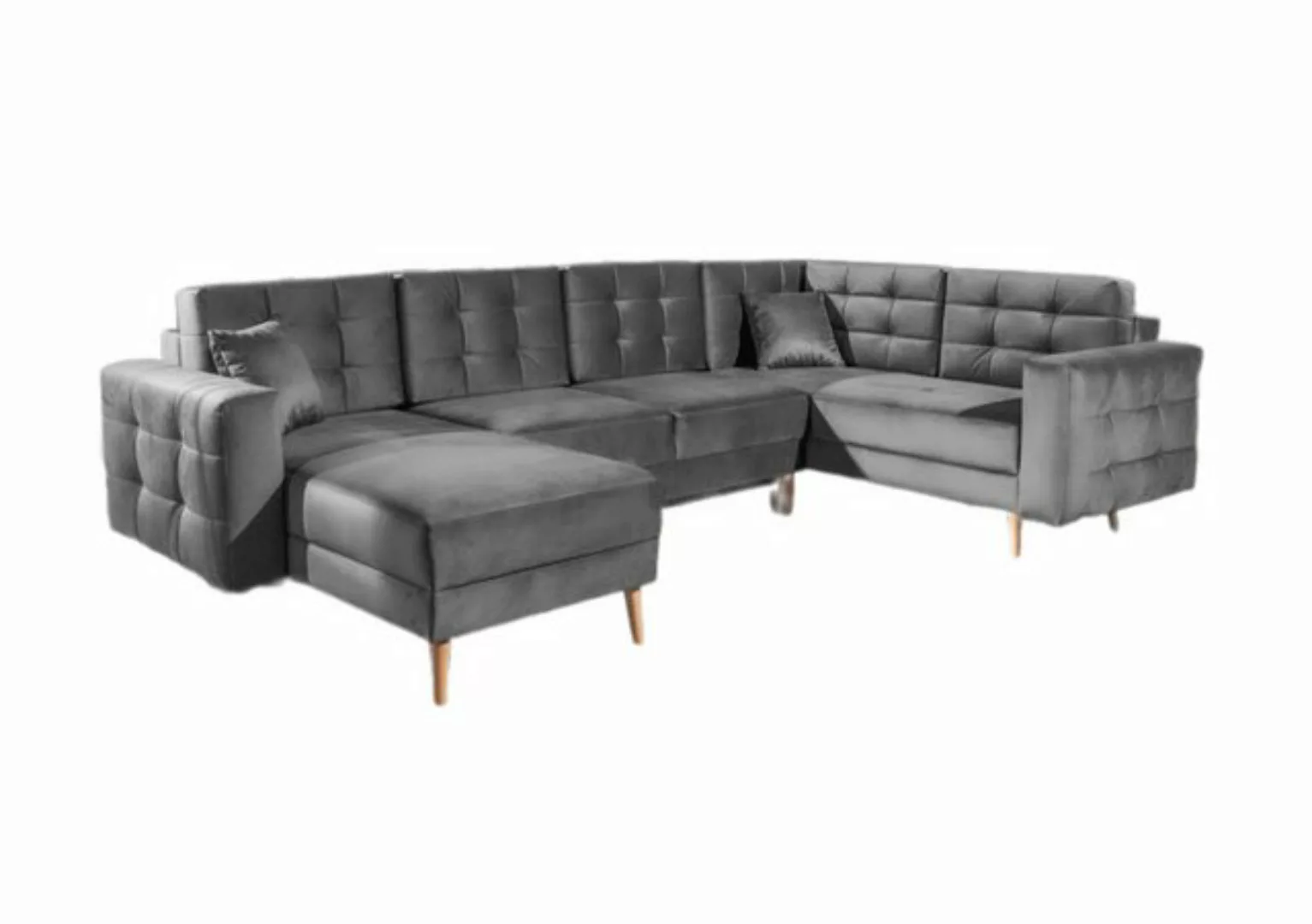 Luxusbetten24 Schlafsofa Designer Sofa Fjord U, mit Stauraum und Schlaffunk günstig online kaufen