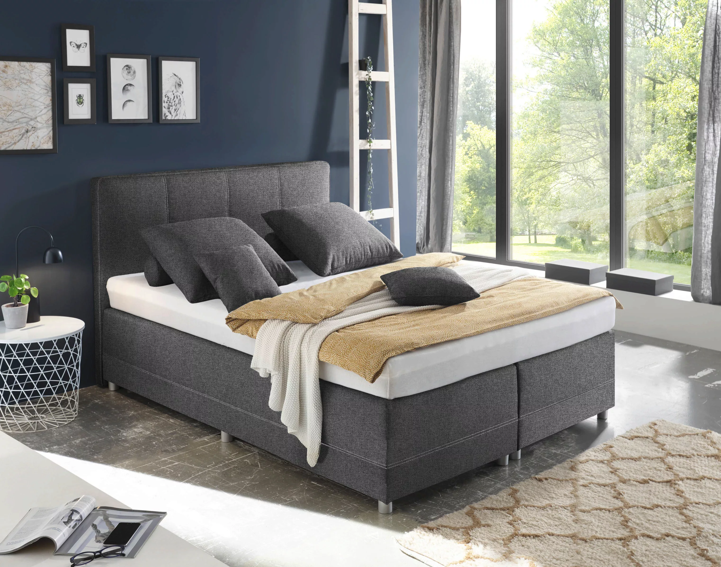 ED EXCITING DESIGN Boxspringbett "Luanda", wahlweise mit Matratze und Toppe günstig online kaufen