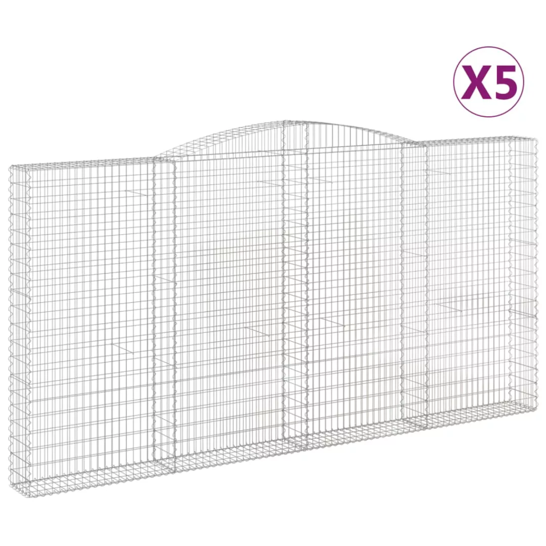 Vidaxl Gabionen Mit Hochbogen 5 Stk. 400x30x200/220cm Verzinktes Eisen günstig online kaufen