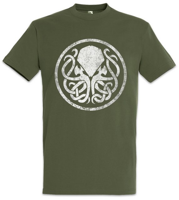 Urban Backwoods Print-Shirt Circle Logo Cthulhu Herren T-Shirt Lovecraft Ar günstig online kaufen