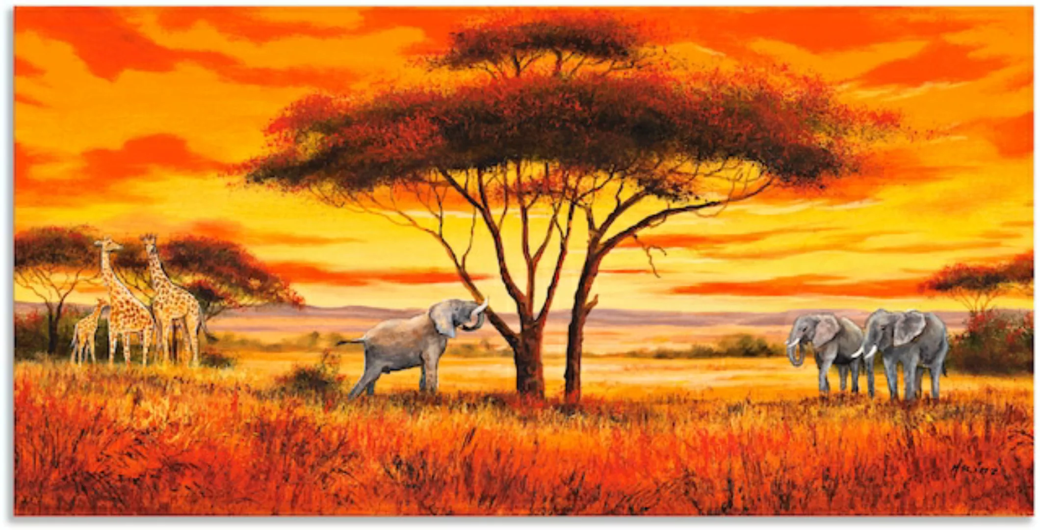 Artland Wandbild "Afrikanische Landschaft II", Afrika, (1 St.), als Alubild günstig online kaufen