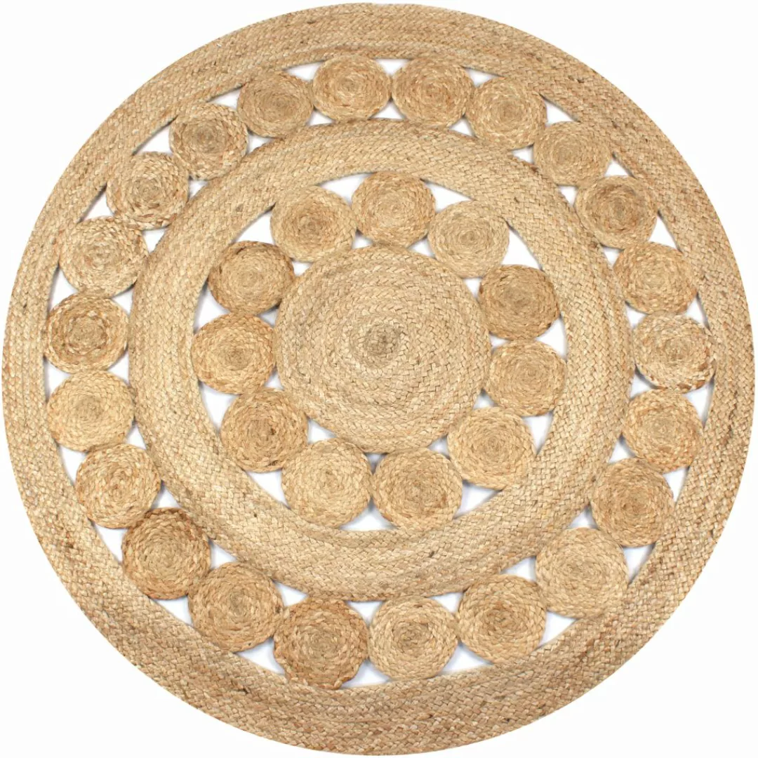 Teppich Flechtmuster Jute 120 Cm Rund günstig online kaufen