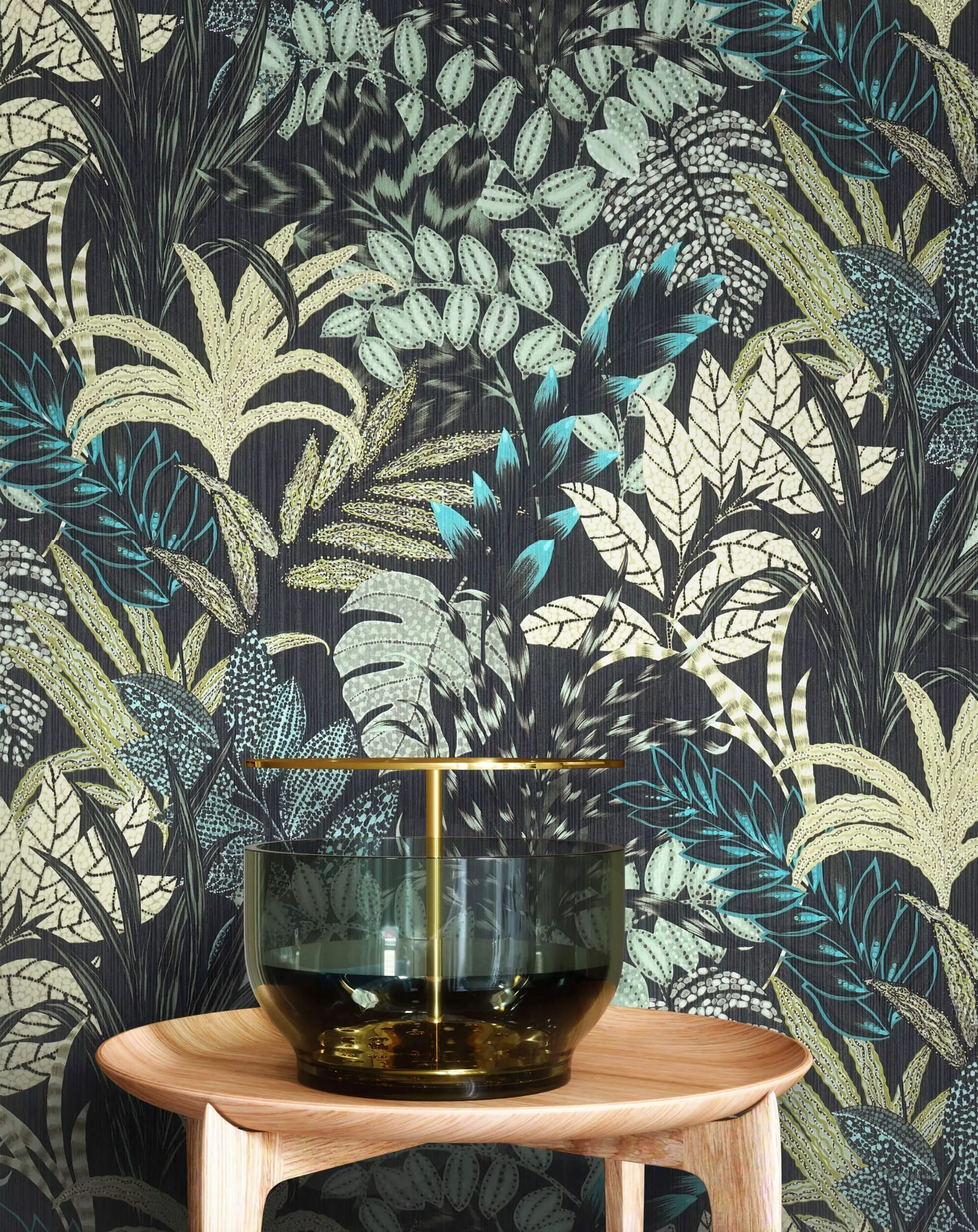 Newroom Vliestapete, Schwarz Tapete Floral Dschungel günstig online kaufen