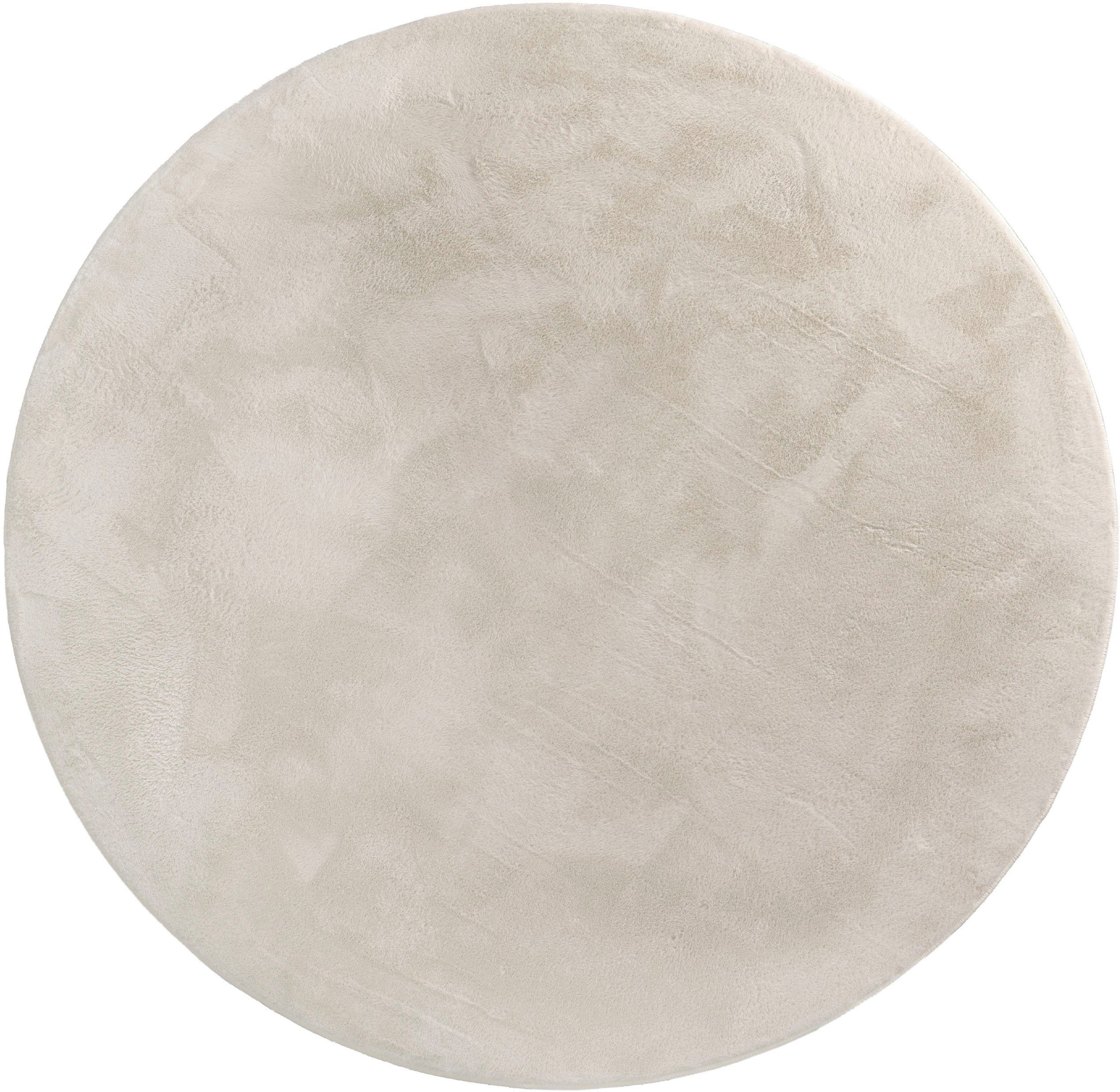 Paco Home Fellteppich »Kunstfell Soft 380«, rund, 14 mm Höhe, Langflor, Kus günstig online kaufen