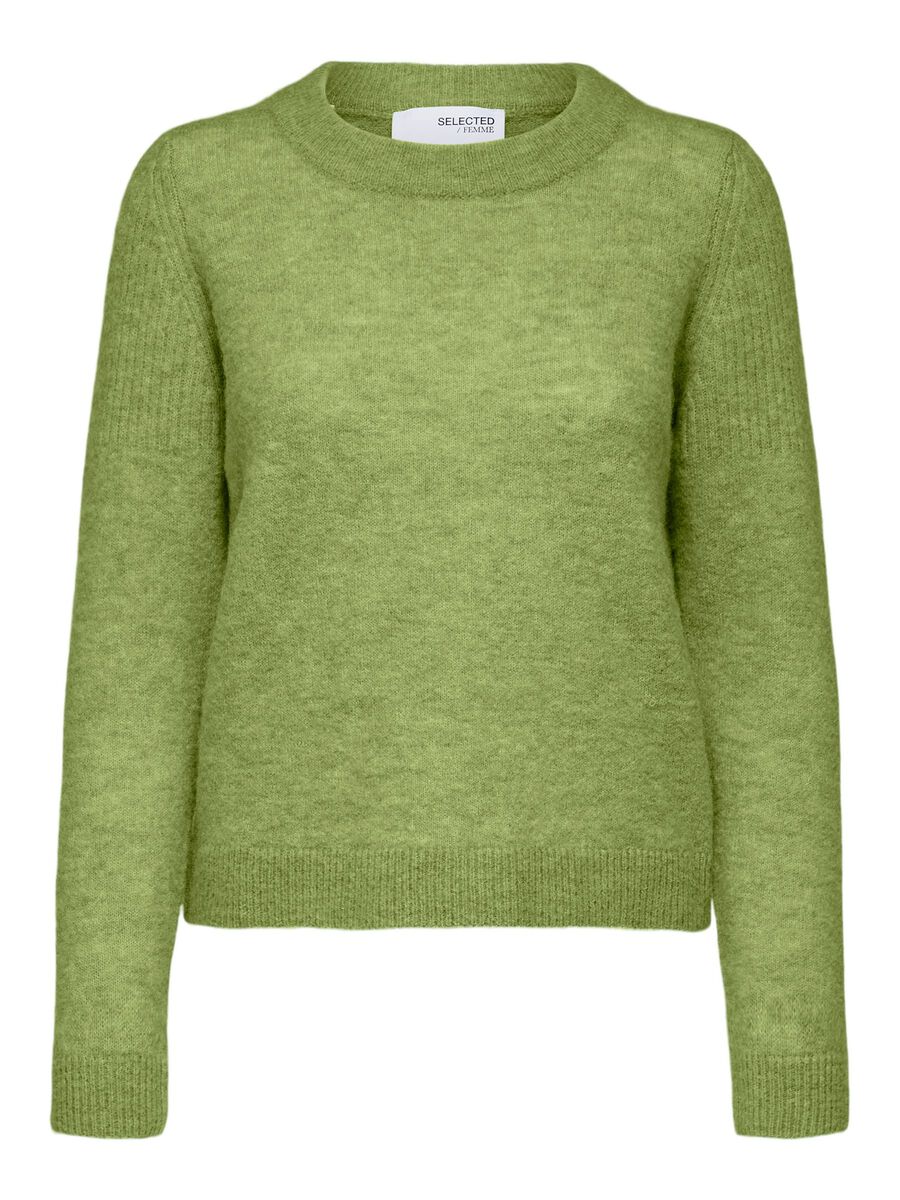 SELECTED Weicher Woll Pullover Damen Grün günstig online kaufen