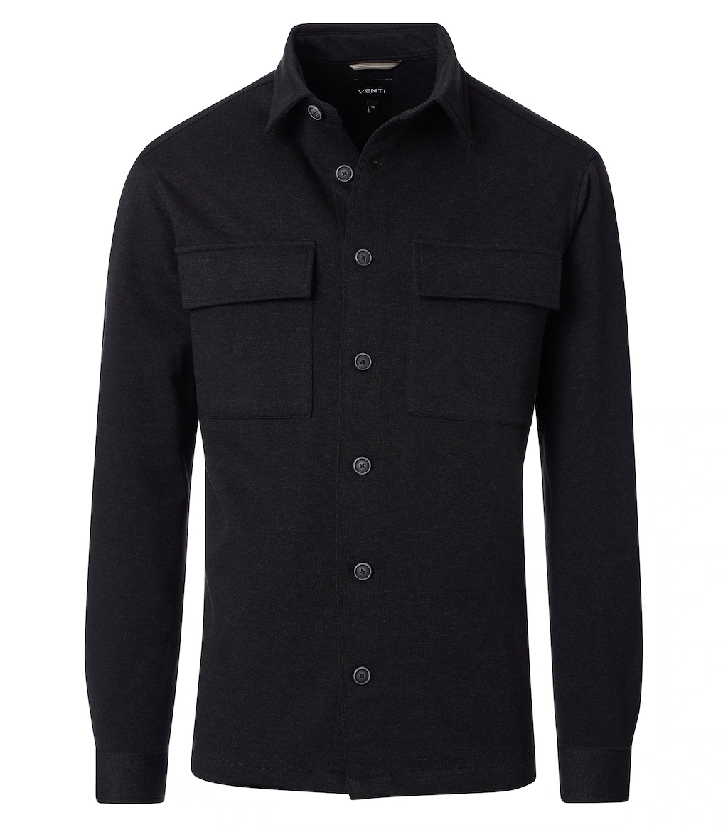 VENTI Langarmhemd "VENTI Hemdjacke uni" günstig online kaufen