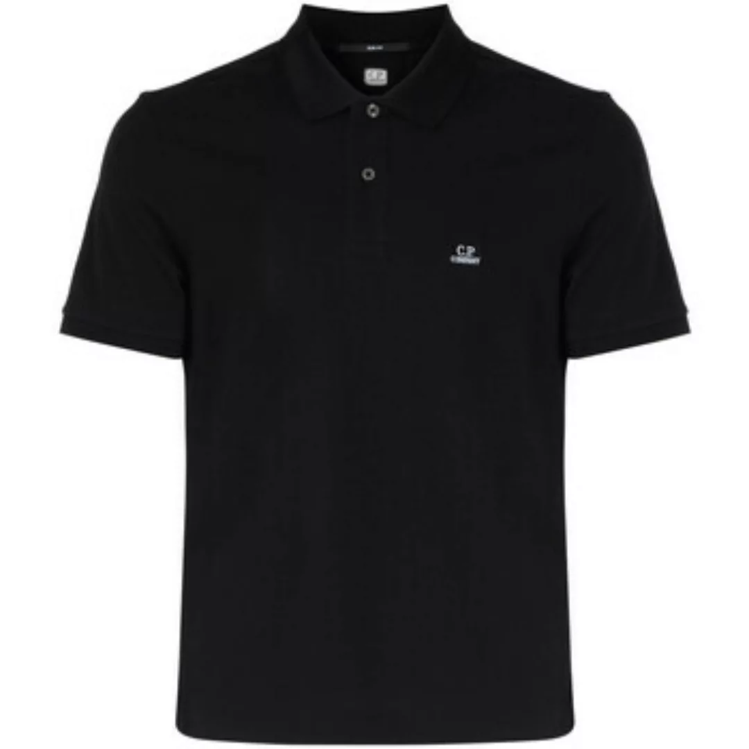 C.p. Company  T-Shirts & Poloshirts Polo  aus schwarzer Stretch-Baumwolle günstig online kaufen