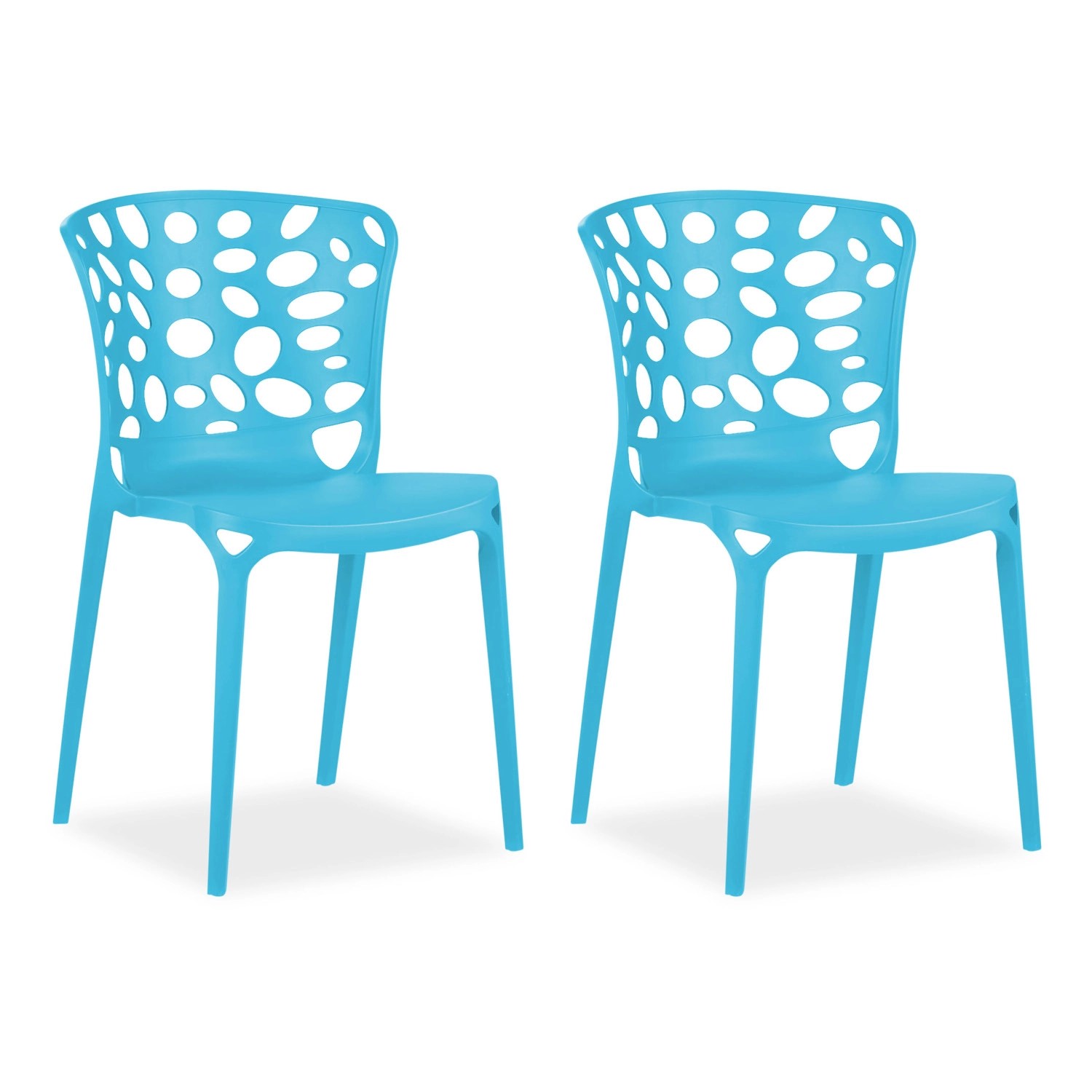 Homestyle4u Gartenstuhl 2er Set in Blau 2456 günstig online kaufen