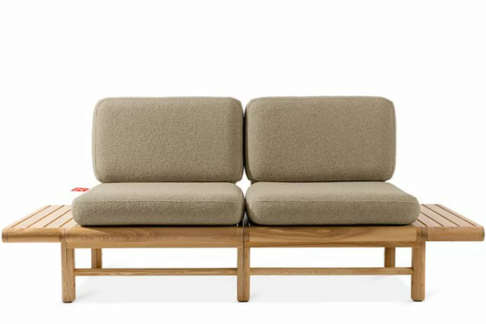 Konsimo Sofa ATREDA Gartensofa 2-Sitzer, mit beideseitig Ablagen, hergestel günstig online kaufen