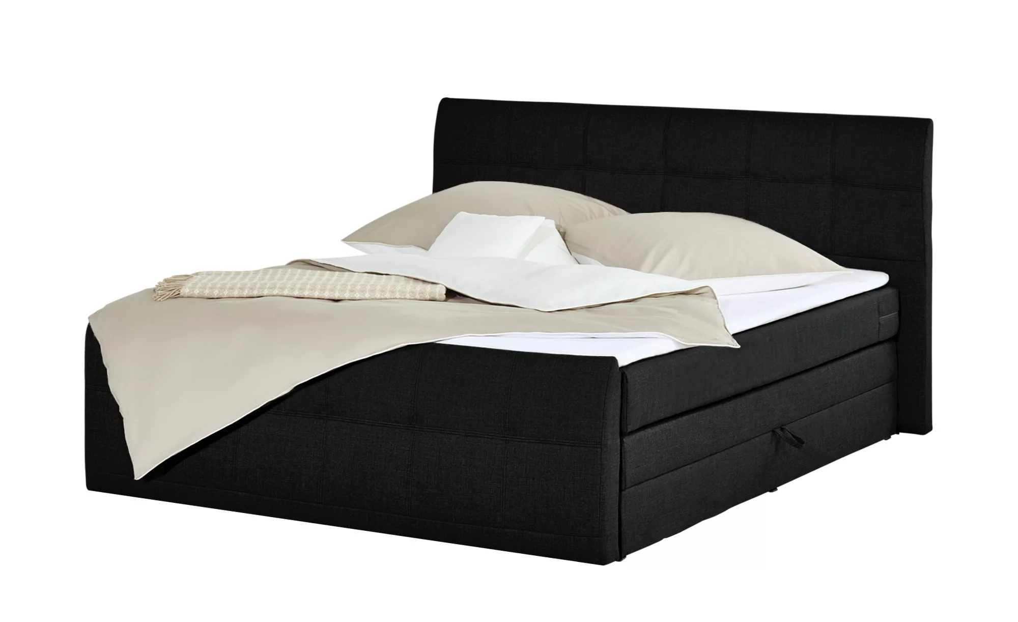 Boxspringbett mit Bettkasten Earl ¦ schwarz ¦ Maße (cm): B: 200 H: 110 Bett günstig online kaufen