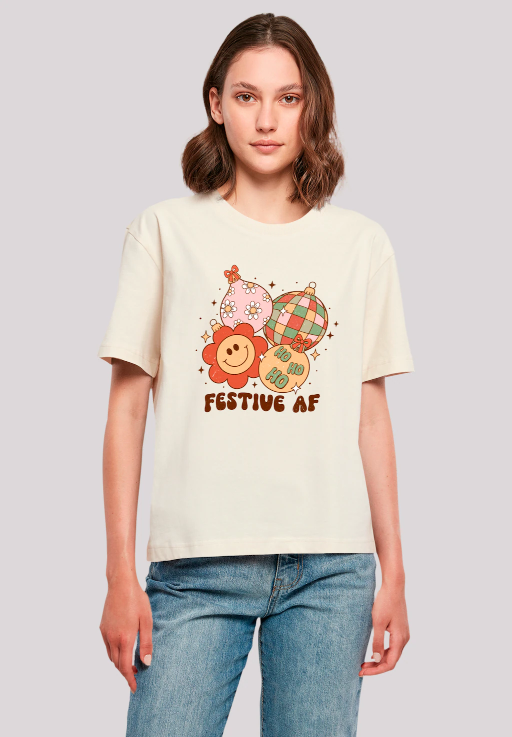 F4NT4STIC T-Shirt Festive AF Weihnachten Tree Balls Premium Qualität, Weihn günstig online kaufen