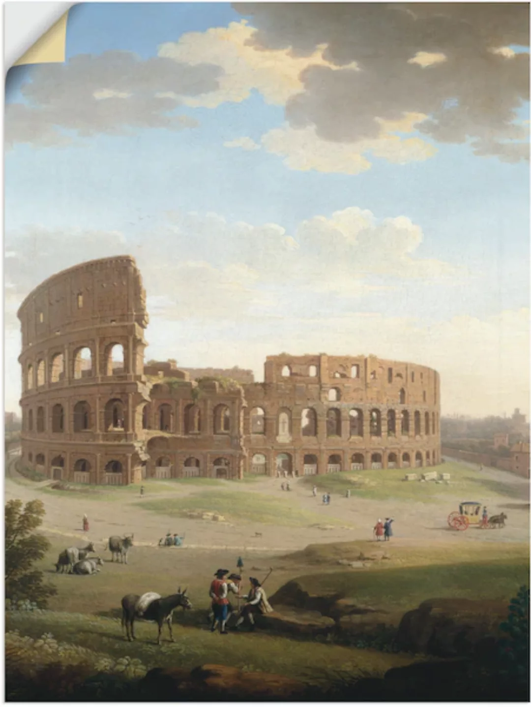 Artland Wandfolie »Rom, Ansicht des Kolosseums«, Gebäude, (1 St.), selbstkl günstig online kaufen