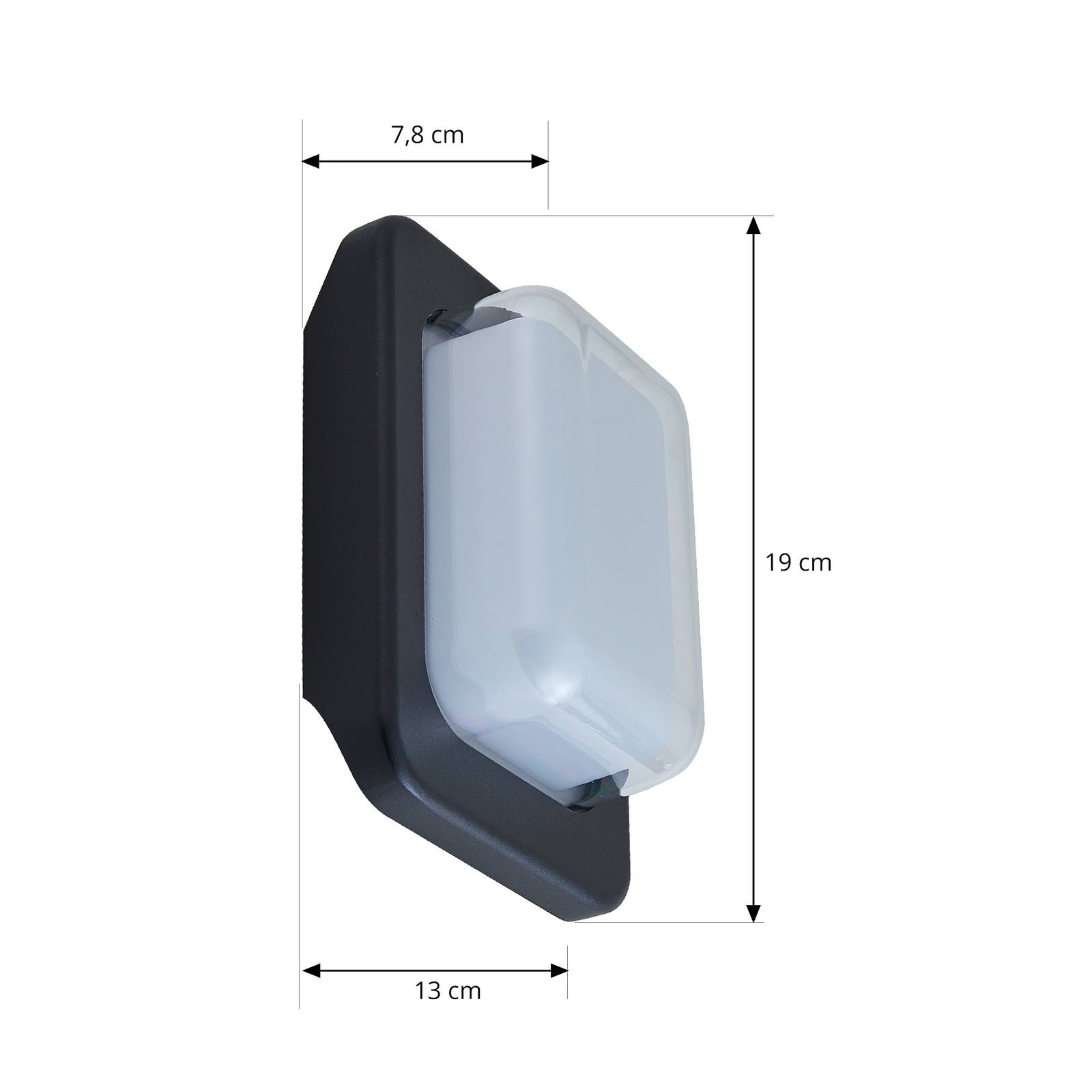 Lindby LED-Außenwandleuchte Sibara, dunkelgrau, eckig, IP54 günstig online kaufen
