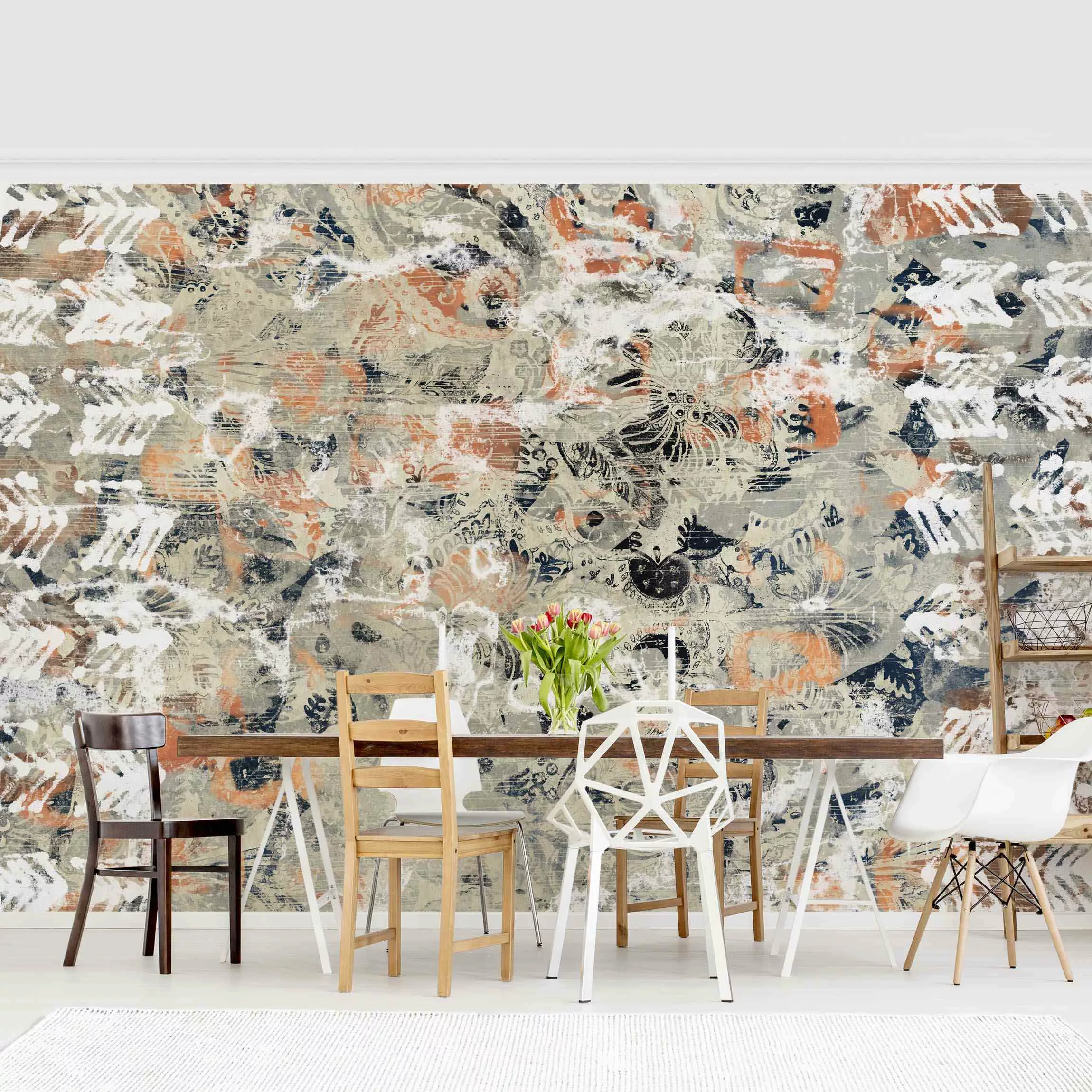 Mustertapete Terracotta Collage II günstig online kaufen