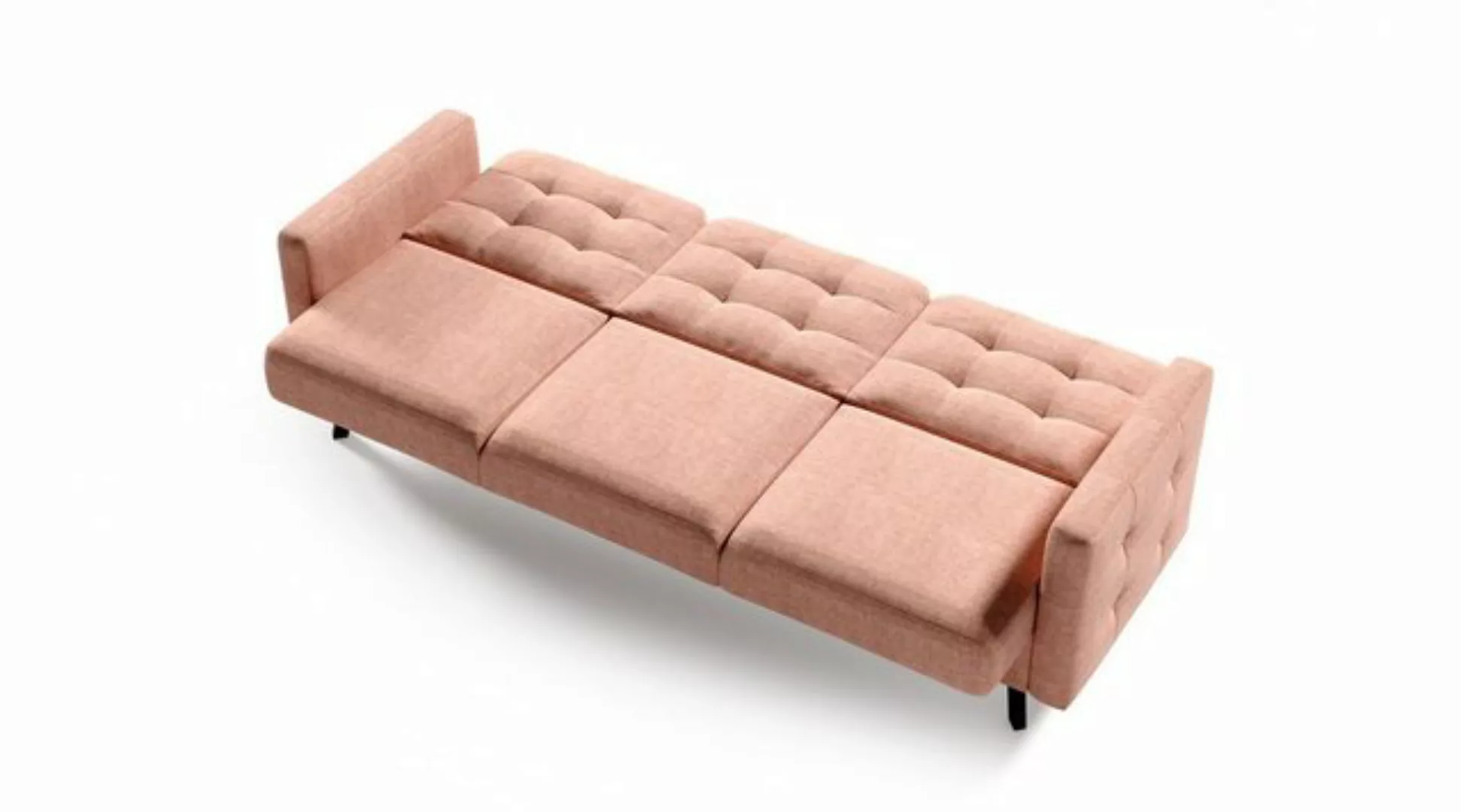 Fun Möbel Sofa 3-Sitzer Schlafsofa Designersofa GARNET in Stoff Luis, Inkl. günstig online kaufen