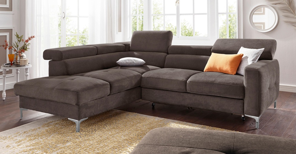 COTTA Ecksofa "Sammy L-Form", mit Kopfteilverstellung, wahlweise mit Bettfu günstig online kaufen