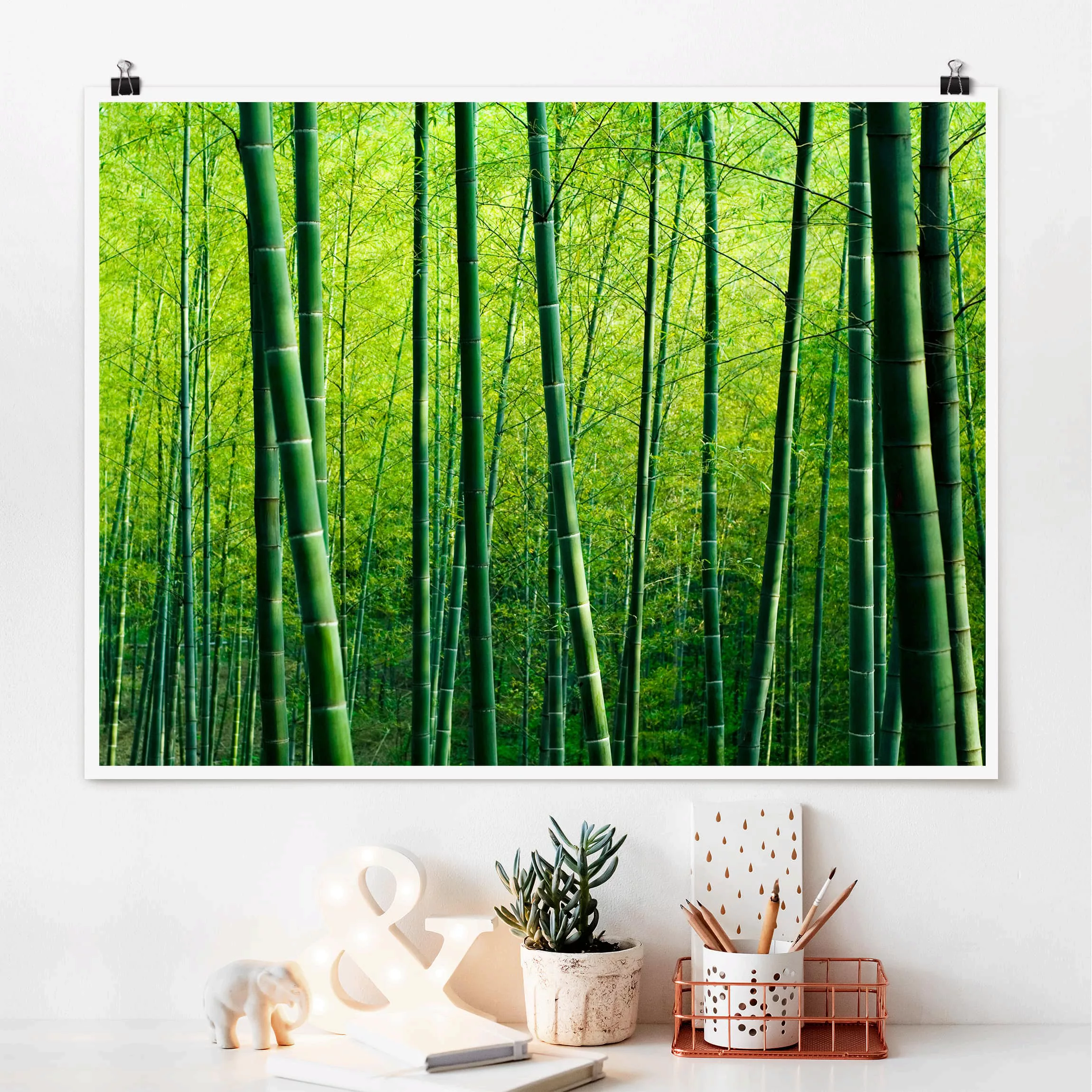 Poster Natur & Landschaft - Querformat Bambuswald günstig online kaufen