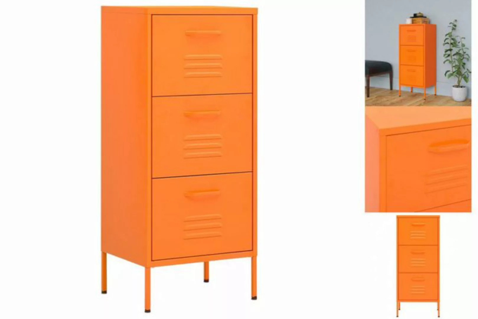 vidaXL Aktenschrank Lagerschrank Orange 42,5x35x101,5 cm Stahl günstig online kaufen