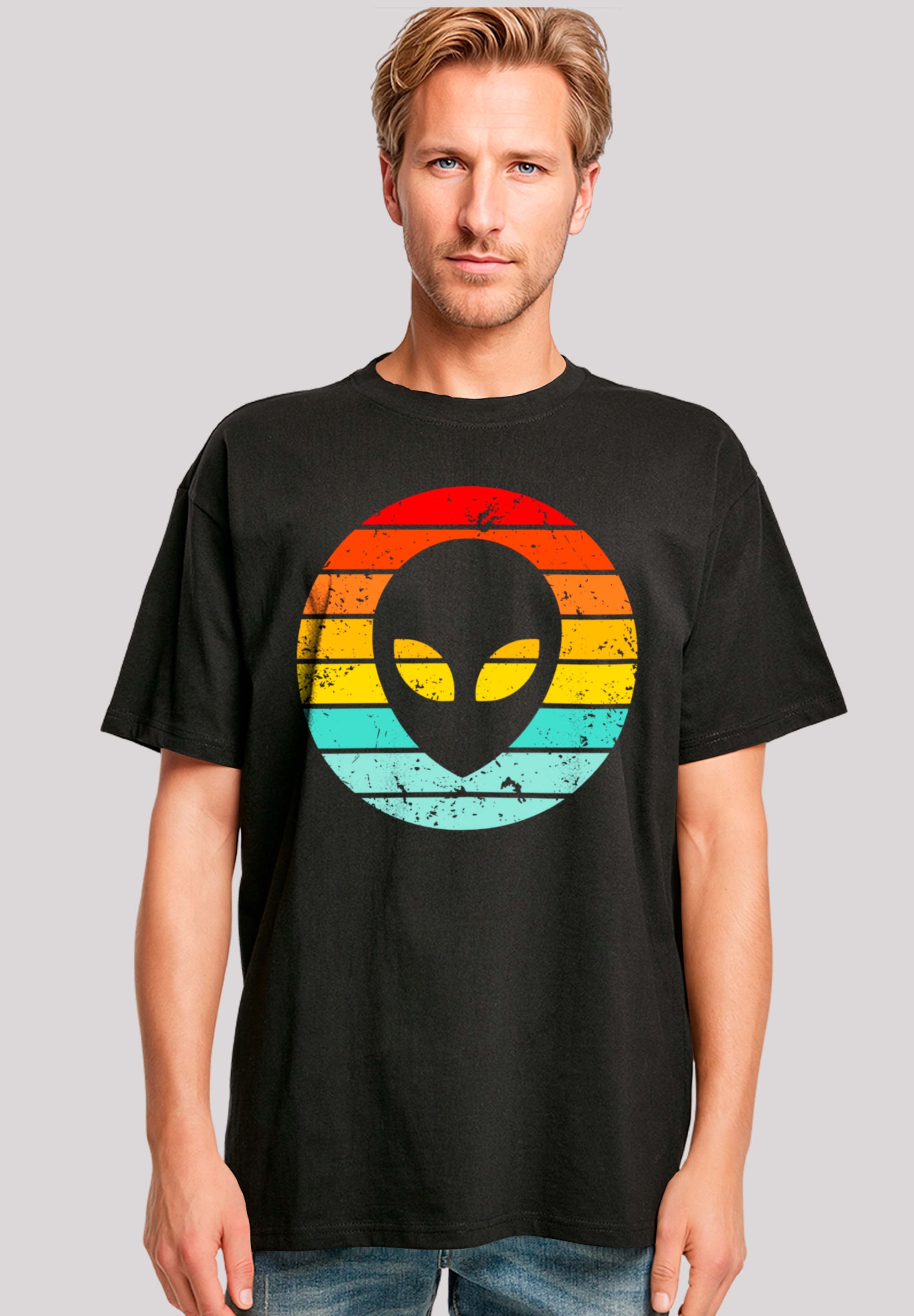 F4NT4STIC T-Shirt "Alien Retro Sonnenuntergang", Premium Qualität günstig online kaufen