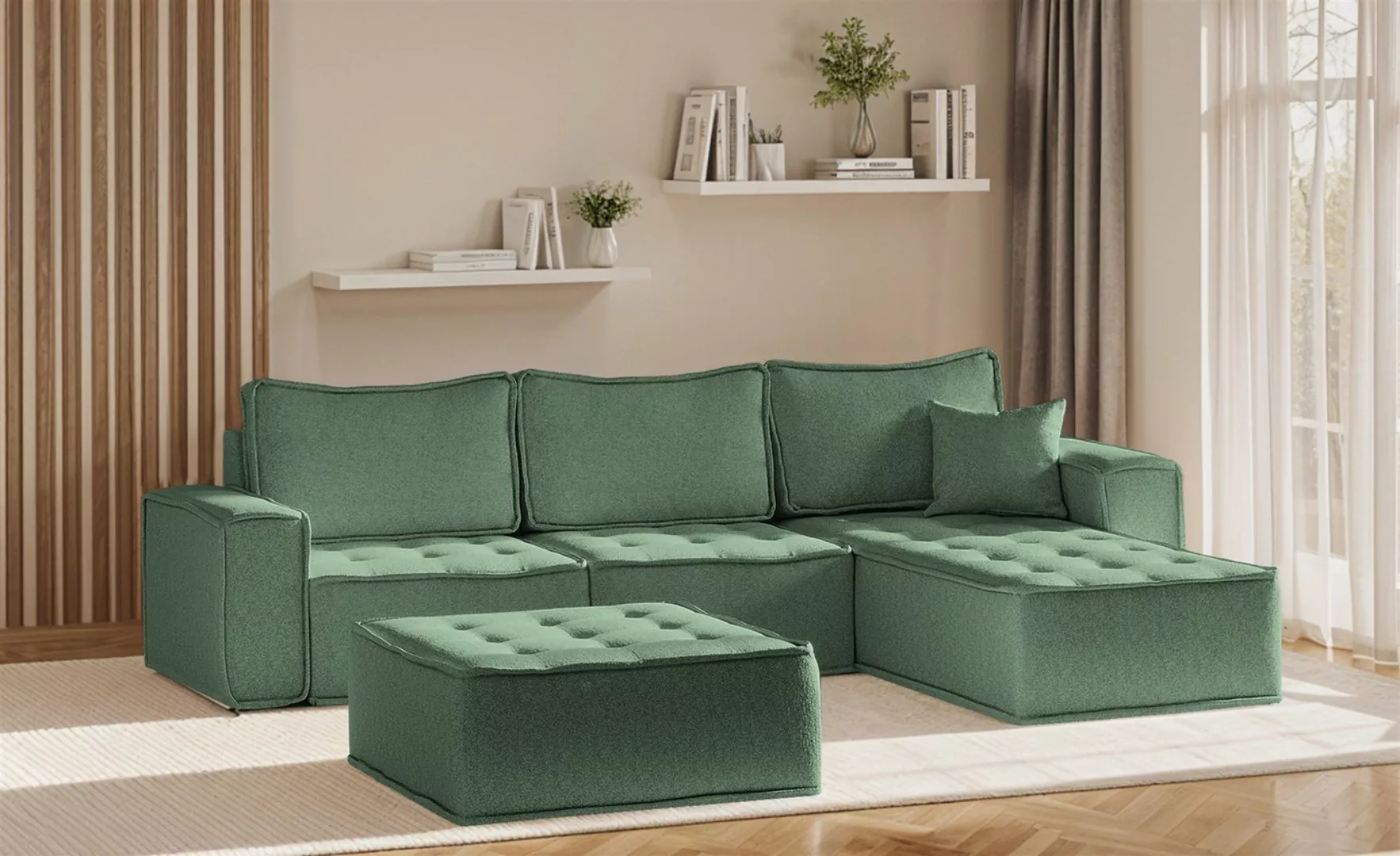 Fun Möbel Ecksofa Modulsofa 4-teilig SANDE in Stoff, Alle Module zu System günstig online kaufen