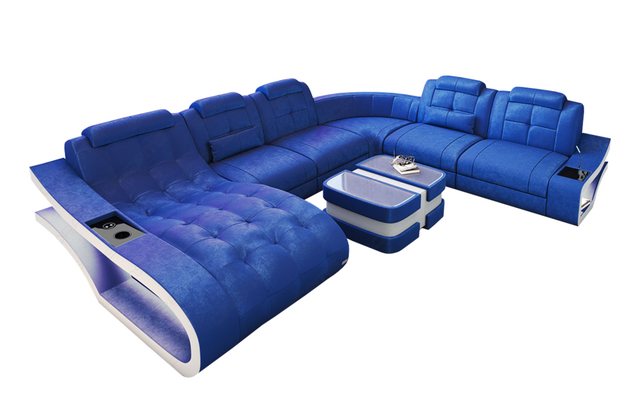 Sofa Dreams Wohnlandschaft Polstersofa Stoff Sofa Elegante S - XXL Form Sto günstig online kaufen