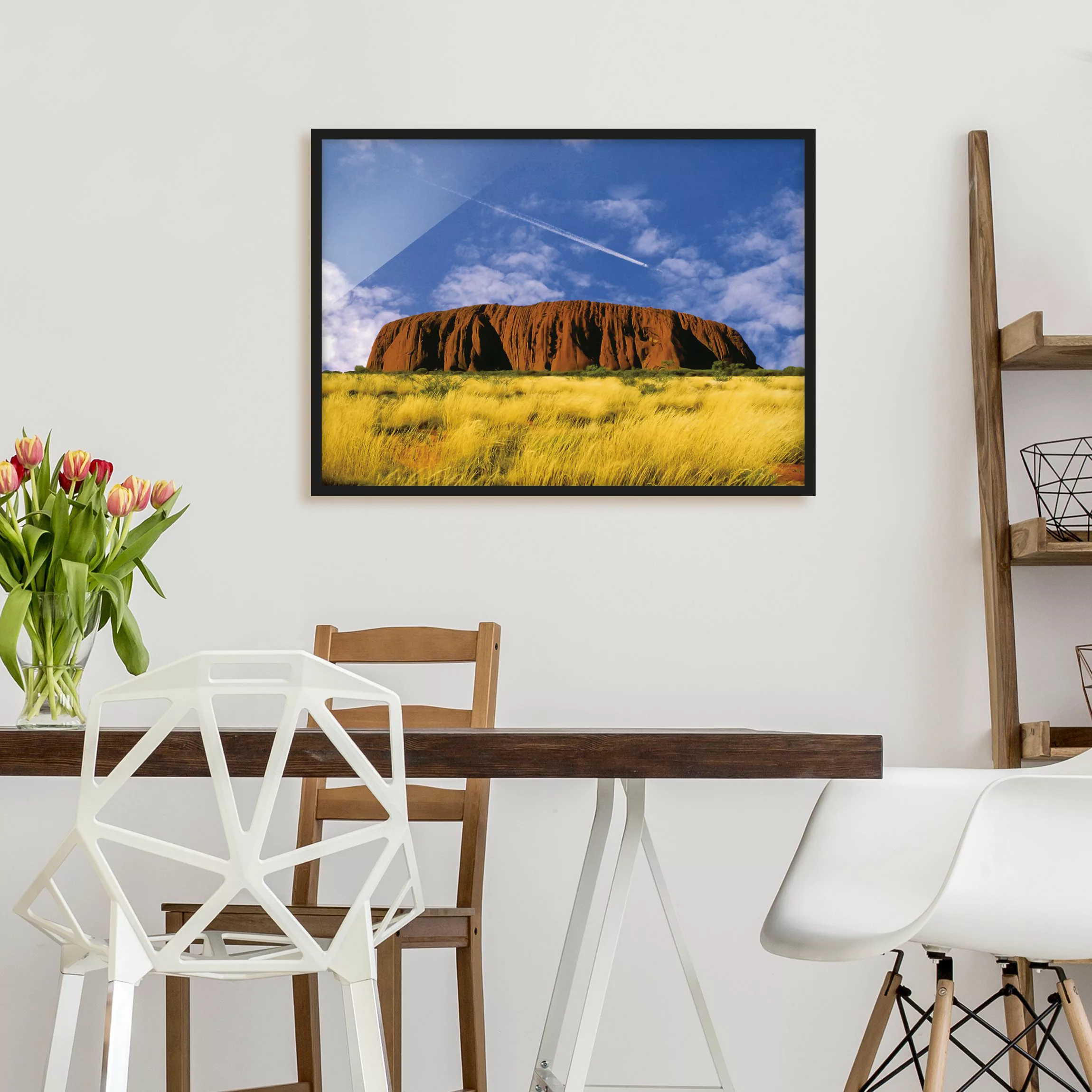 Bild mit Rahmen Natur & Landschaft - Querformat Uluru günstig online kaufen