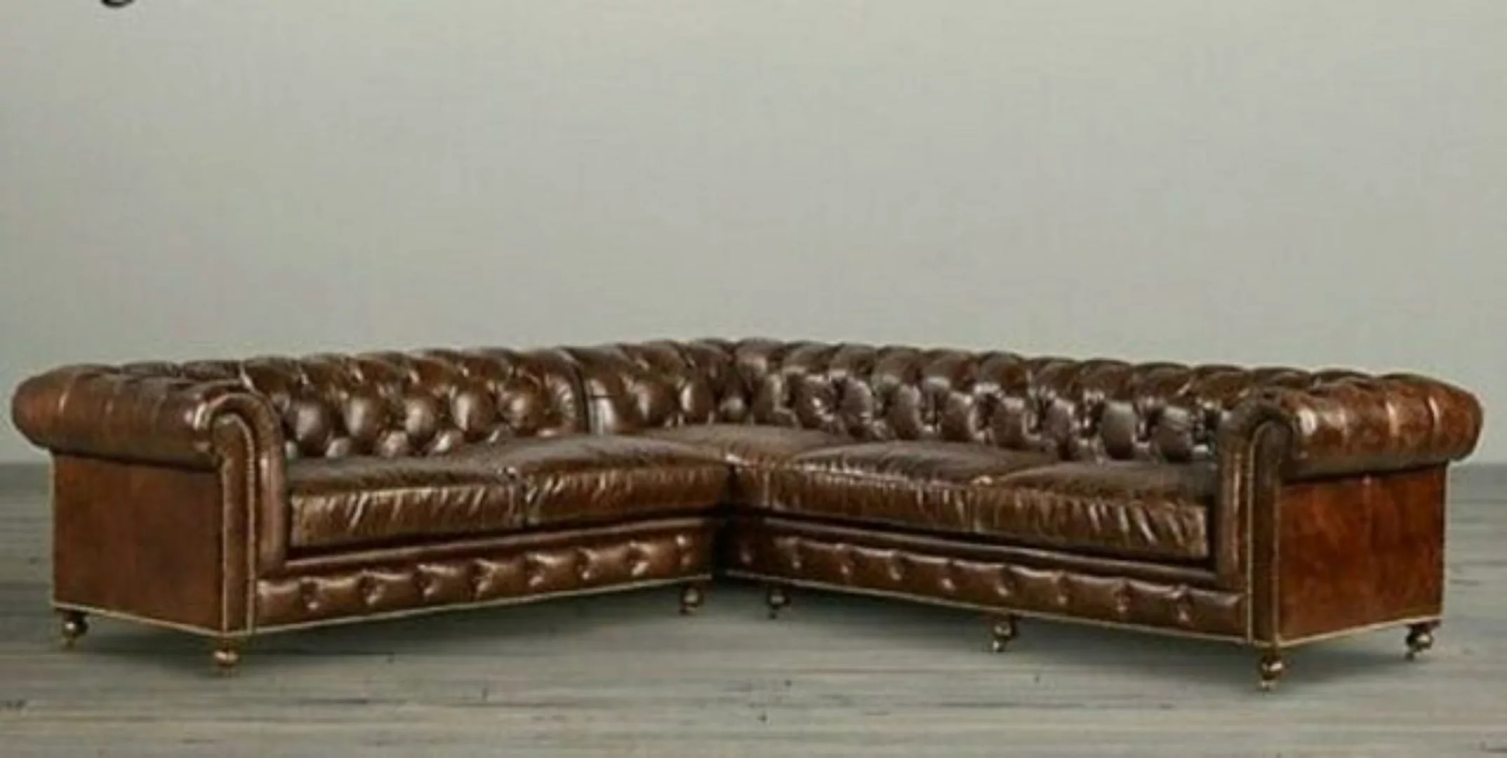 JVmoebel Ecksofa Chesterfield Ecksofa Ledersofa Echleder Eckcouch, Made in günstig online kaufen