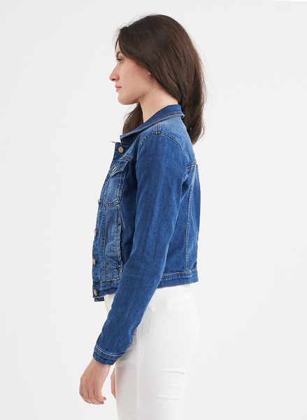 Jenna - Denim Jeans Jacke Regular Aus Bio Baumwolle günstig online kaufen