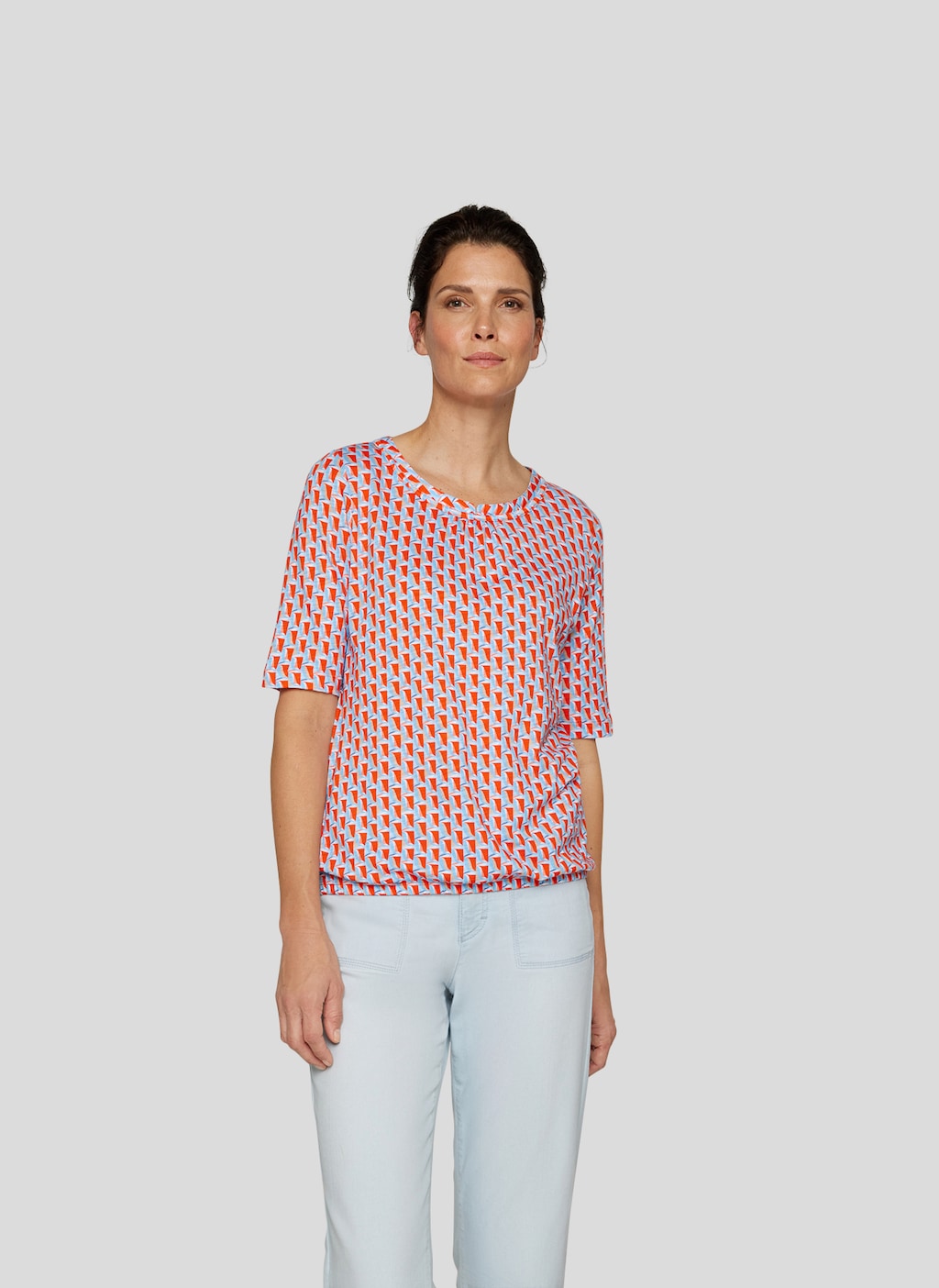 Rabe Rundhalsshirt, mit grafischem Muster günstig online kaufen