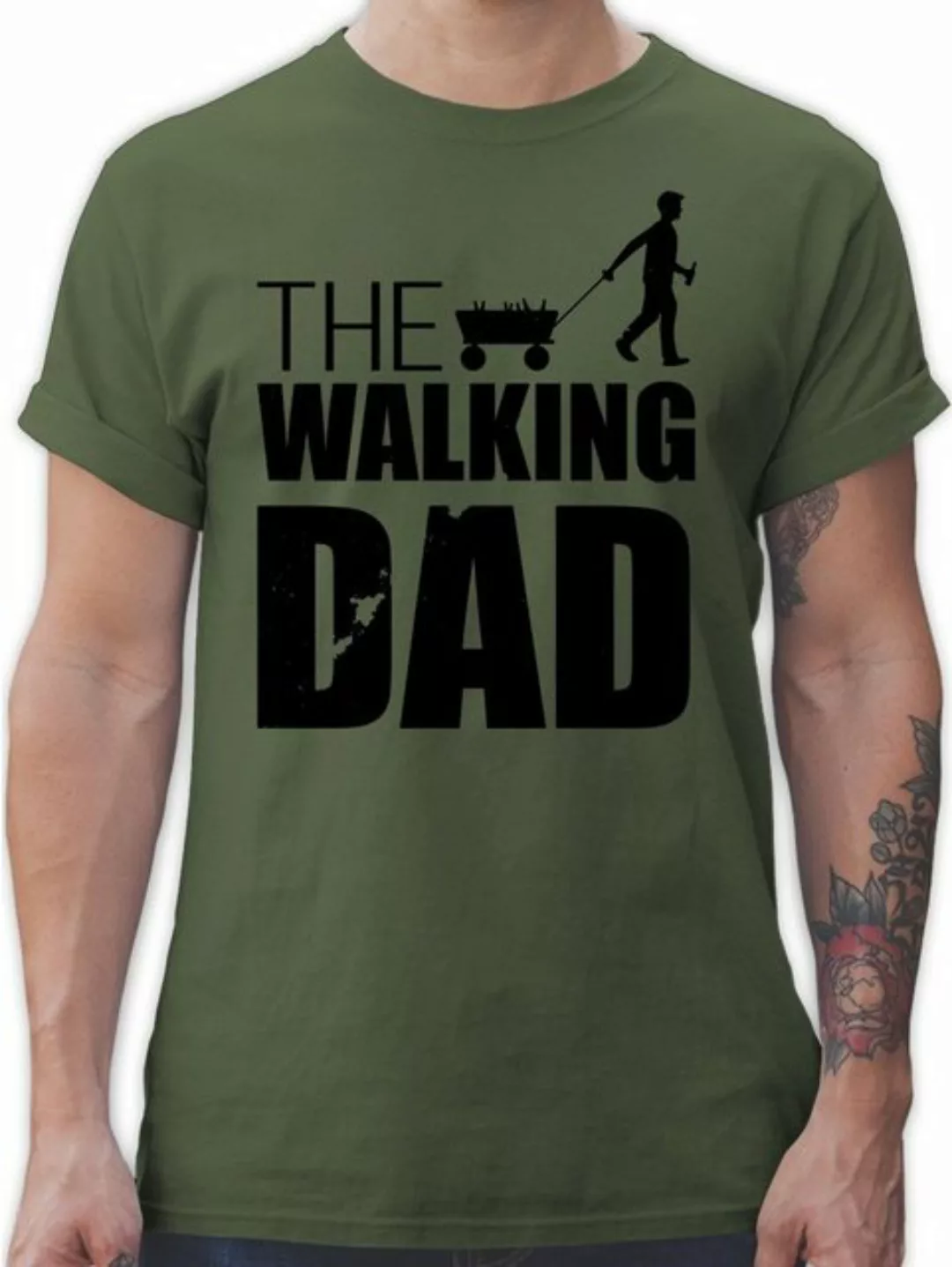 Shirtracer T-Shirt The Walking Dad - Bollerwagen Bier Papa günstig online kaufen