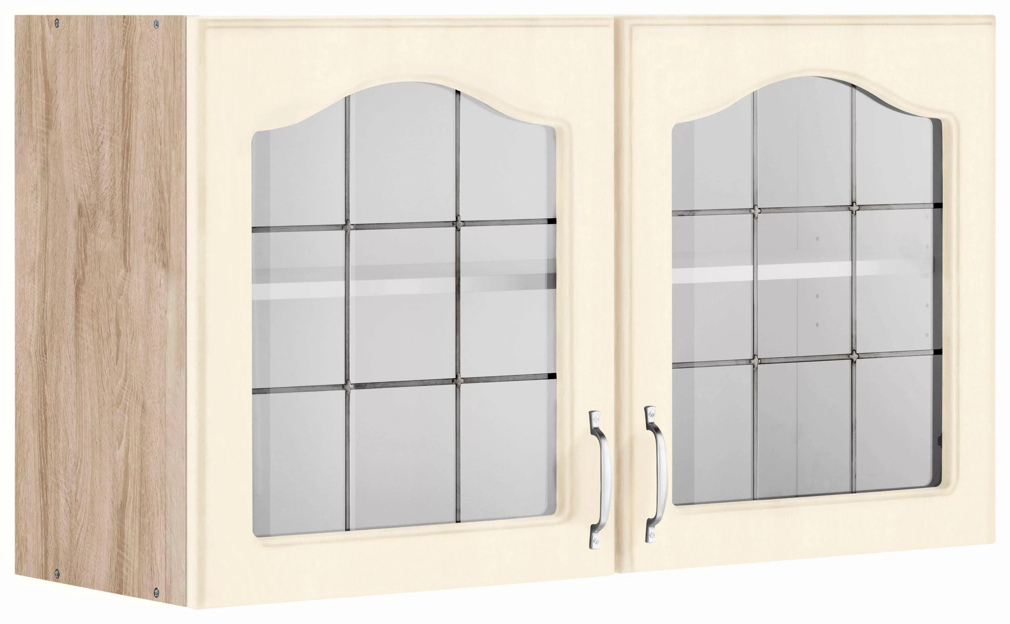 wiho Küchen Glashängeschrank "Linz", 100 cm breit, mit 2 Glastüren günstig online kaufen