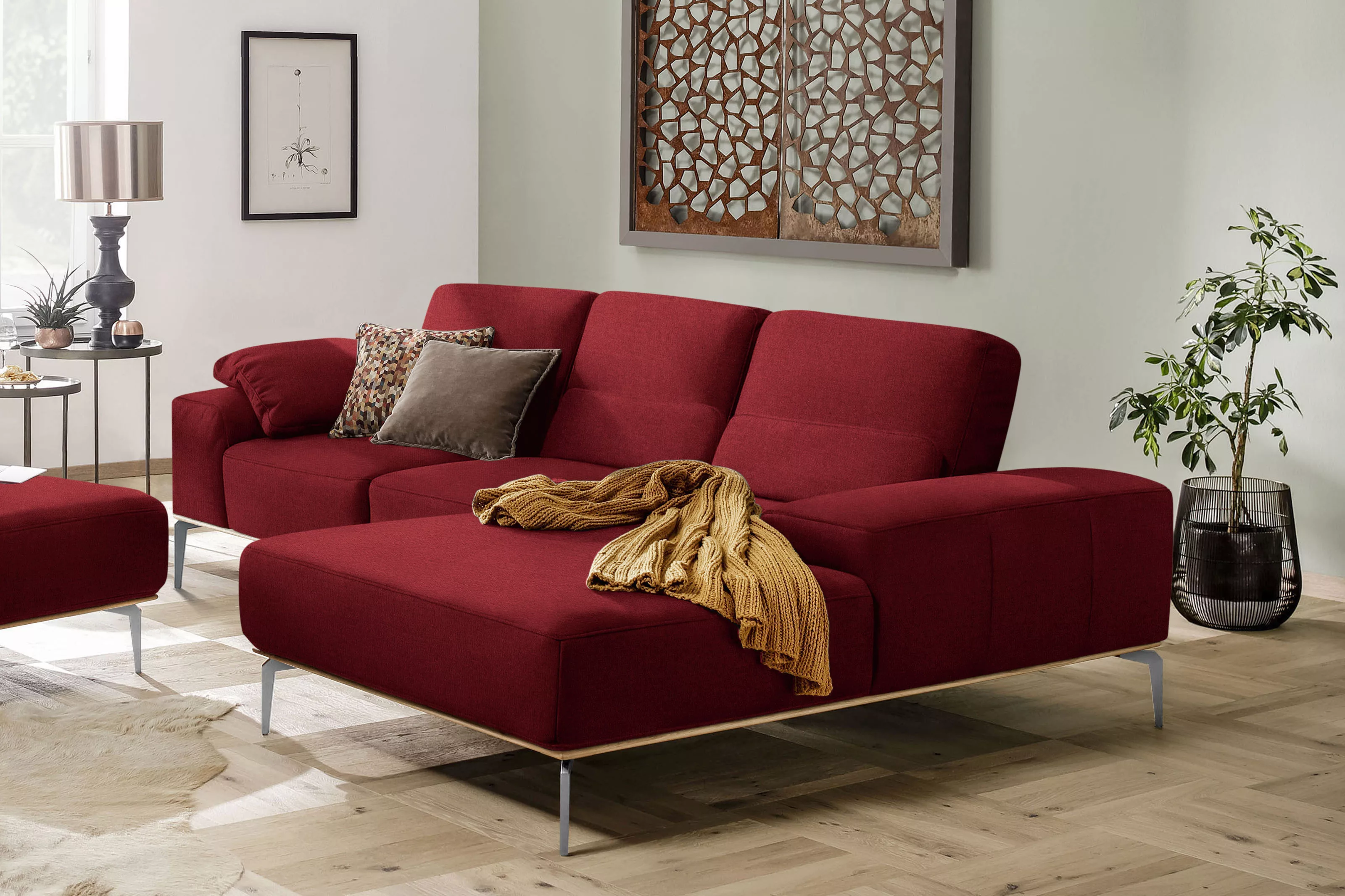 W.SCHILLIG Ecksofa "run, Designsofa mit tollem Sitzkomfort, L-Form", mit el günstig online kaufen