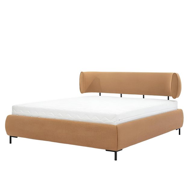 Xlmoebel Bett Schlafzimmer Bett in Braun mit Polsterung, Designer Holzrahme günstig online kaufen