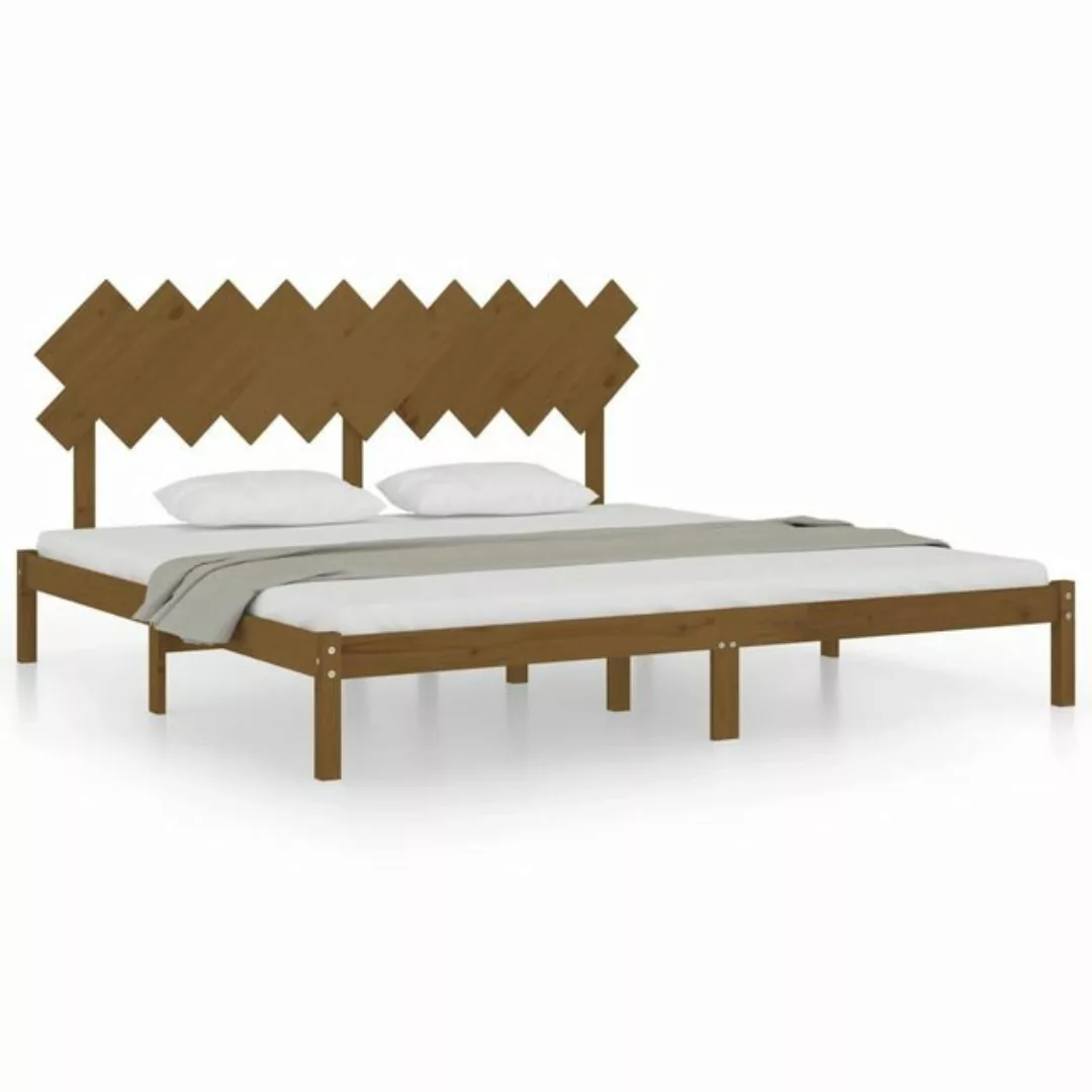 furnicato Bett Massivholzbett Honigbraun 200x200 cm günstig online kaufen