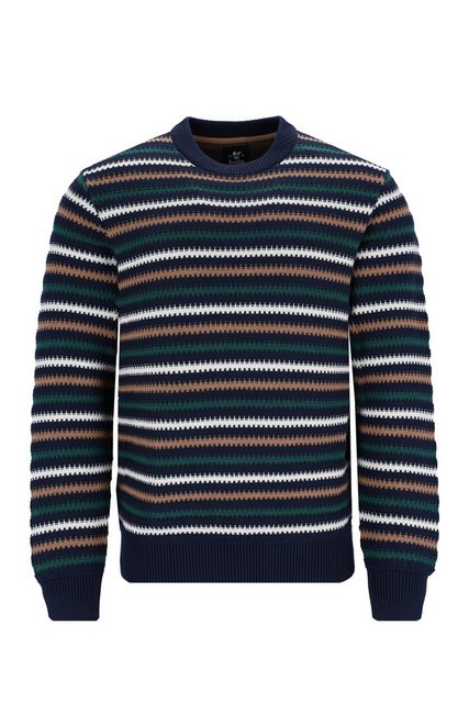 Hajo Strickpullover H Pullover RH JacquardStreifen marine günstig online kaufen