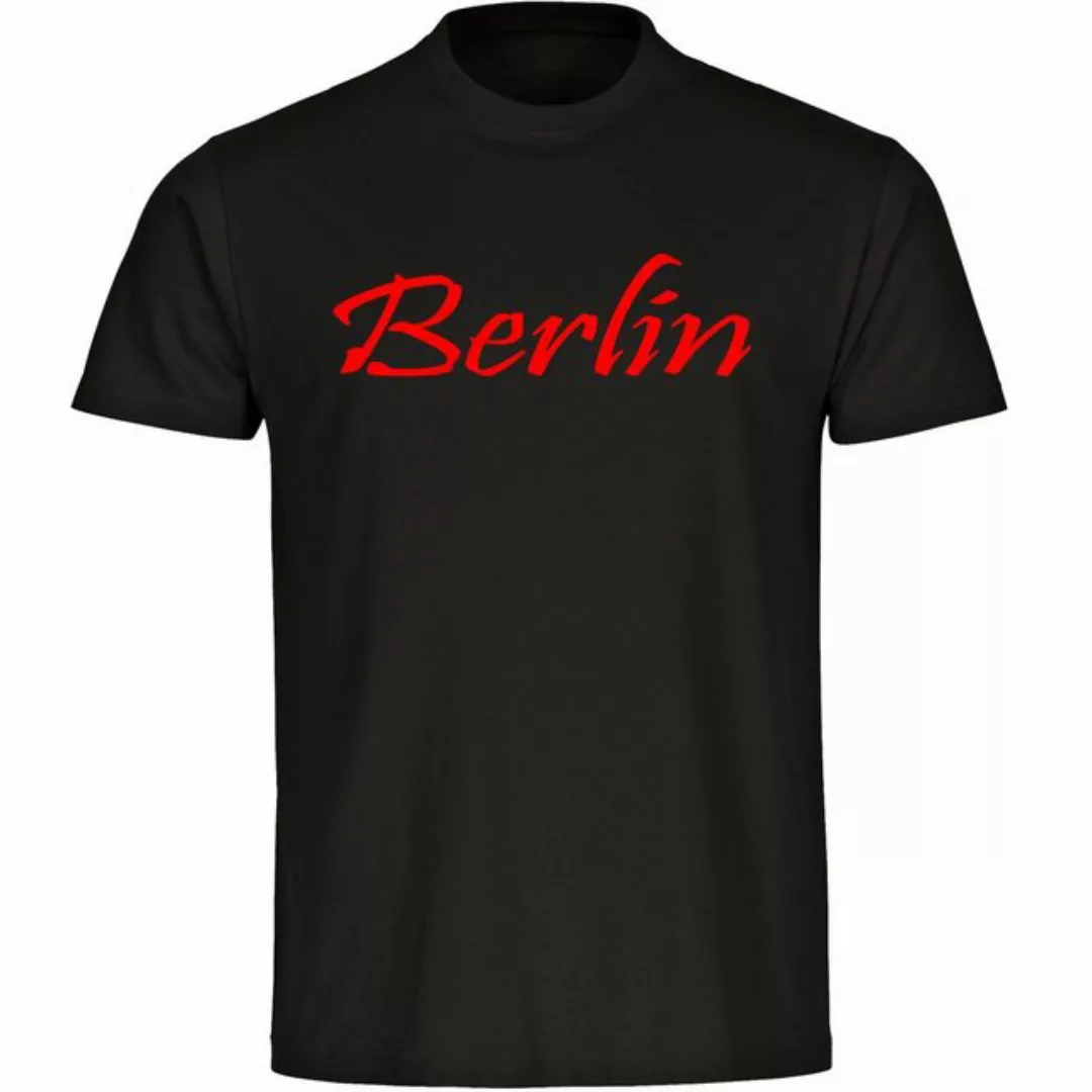 multifanshop T-Shirt Herren Berlin rot - Schriftzug - Männer günstig online kaufen