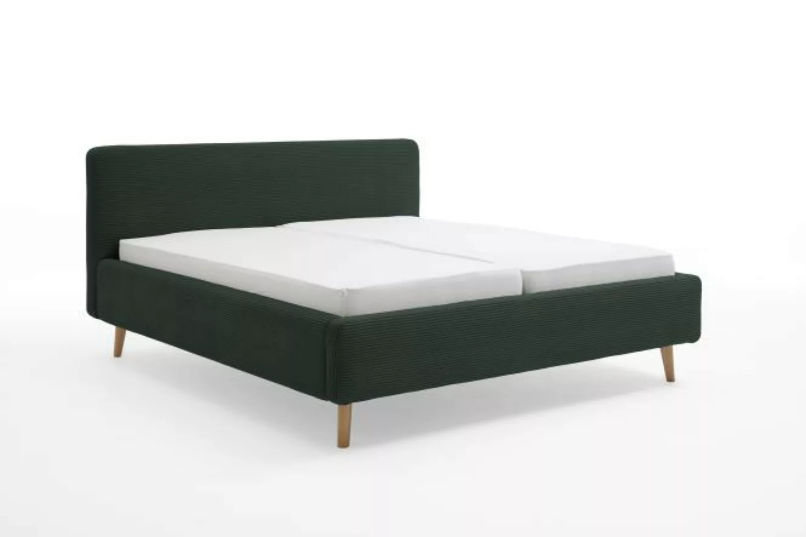160x200 Polsterbett MATTIS mit Bettkasten von Meise Möbel Dunkelgrün günstig online kaufen