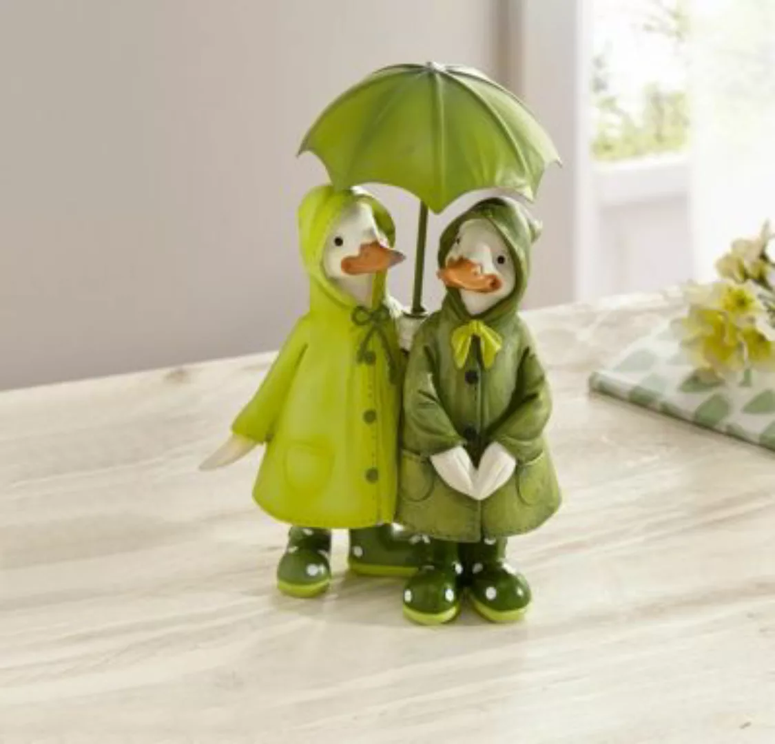 HOME Living Entenpaar Regenschauer Dekoobjekte grün günstig online kaufen