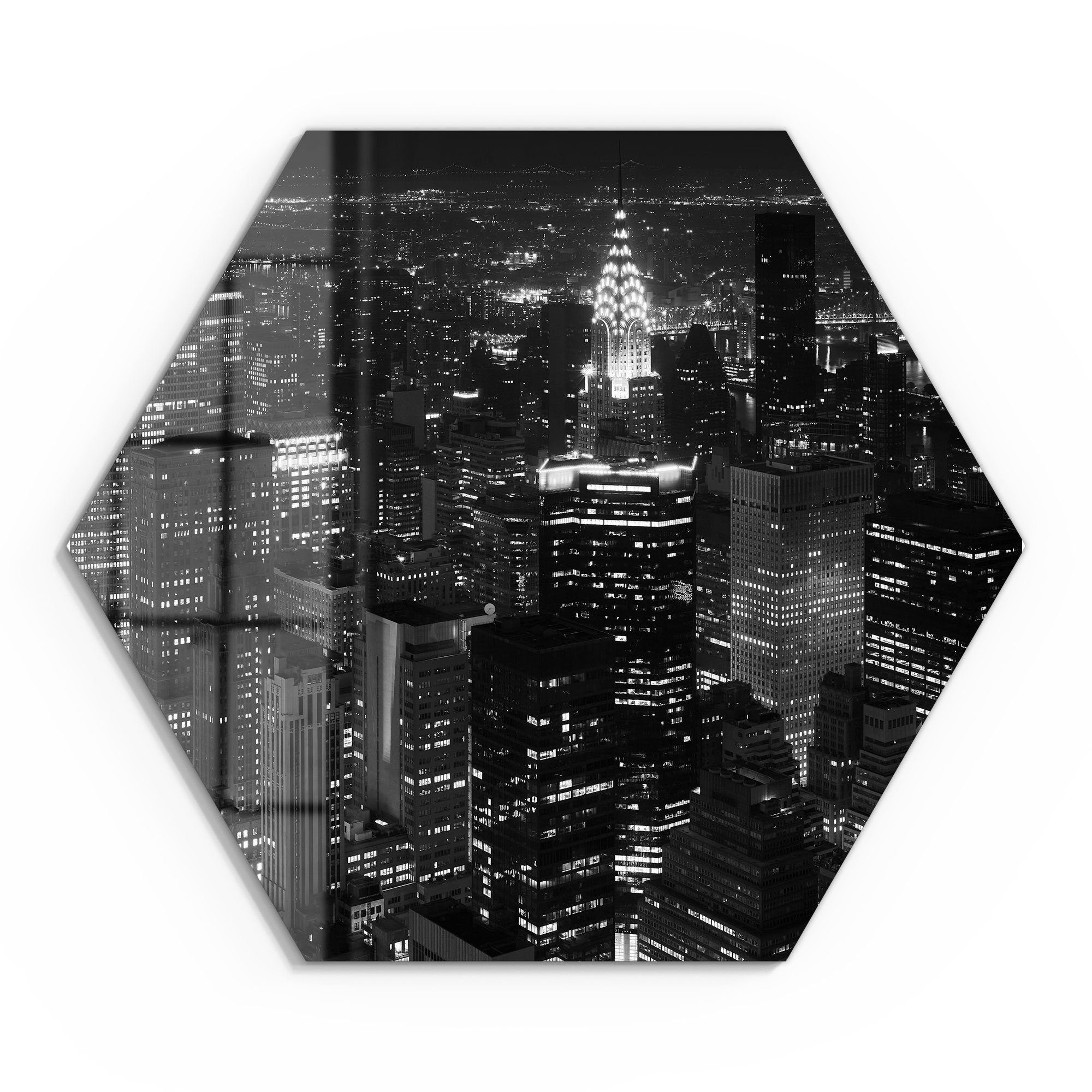 DEQORI Glasbild 'Nächtliches Manhattan', 'Nächtliches Manhattan', günstig online kaufen