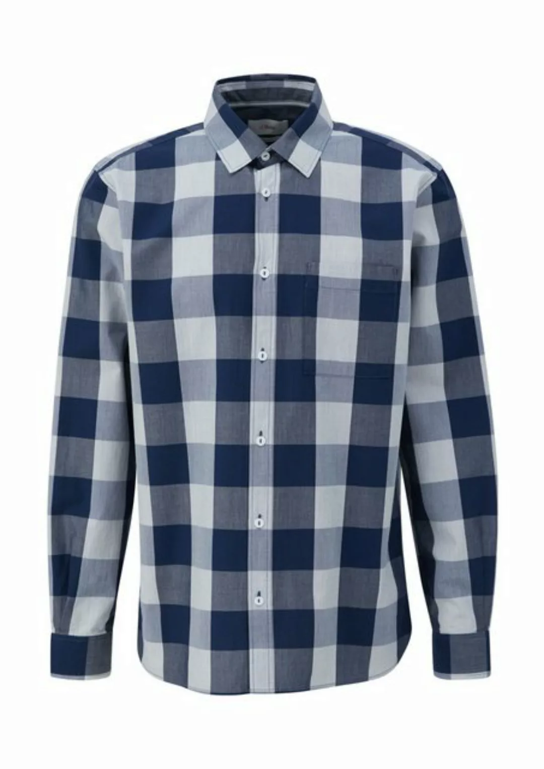 s.Oliver Langarmhemd Hemd mit seitlichem Detail am Saum günstig online kaufen