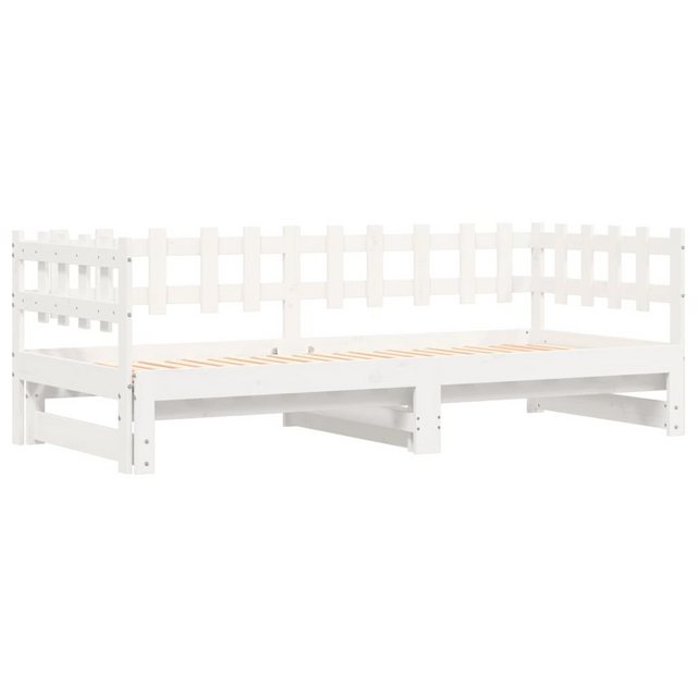 vidaXL Gästebett Gästebett Tagesbett Ausziehbar Weiß 2x90x190 cm Massivholz günstig online kaufen