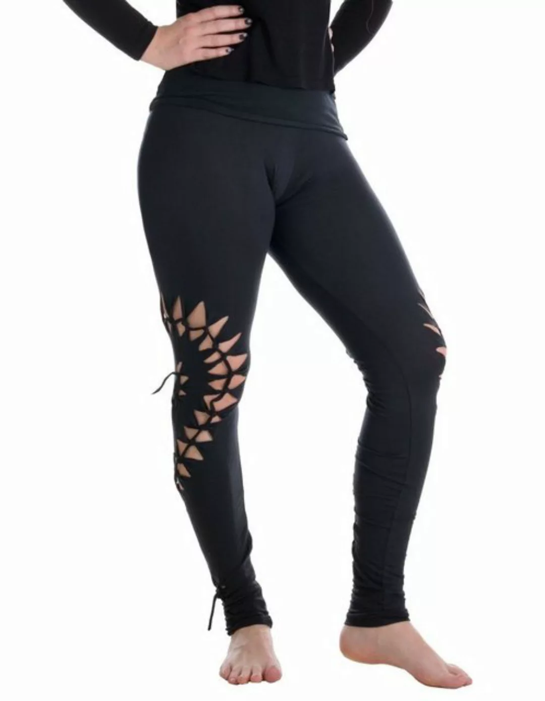 Vishes Leggings Geknüpfte Cutwork Leggings mit Spirale Goa, Ethno, Hippie S günstig online kaufen