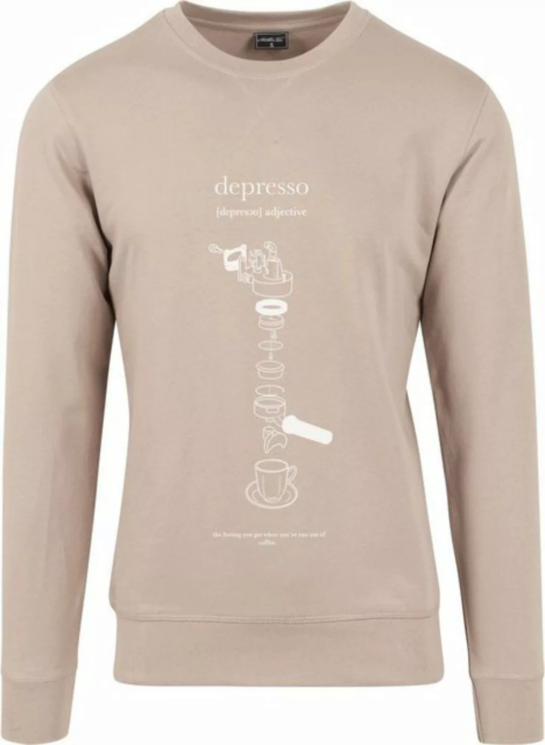 MisterTee Rundhalspullover "MisterTee Herren Depresso Crewneck" günstig online kaufen