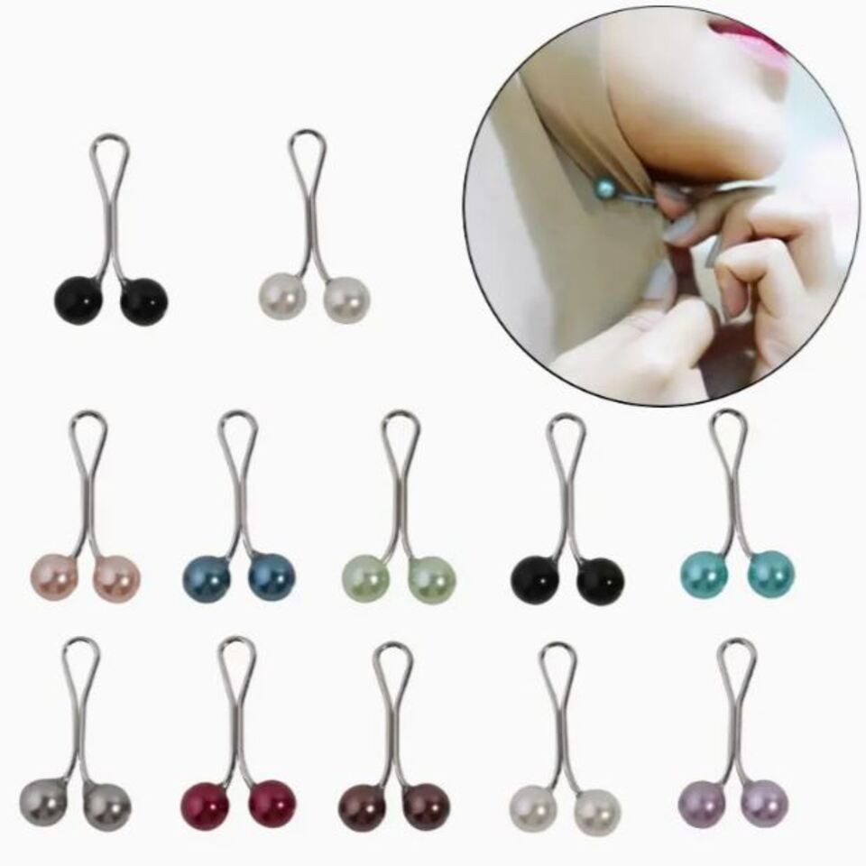 Aymasal Haarclip Kopftuch Anstecknadel Brosche Perlenclips günstig online kaufen