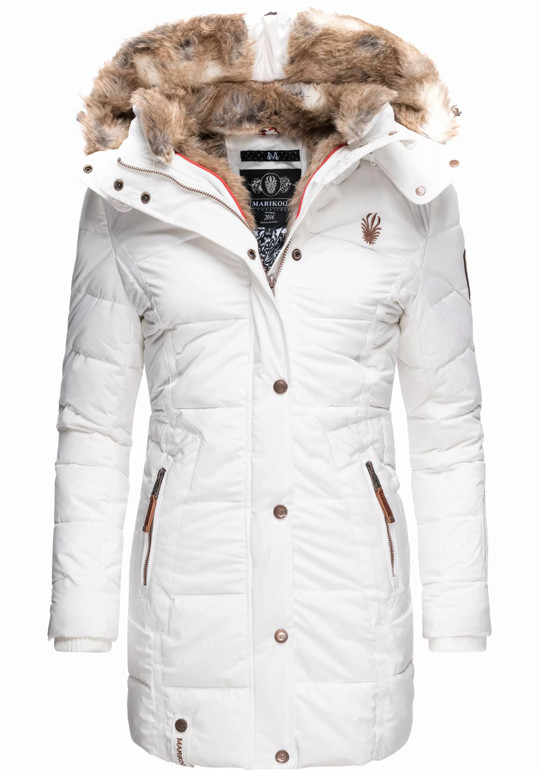 Marikoo Wintermantel "Lieblings Jacke", stylischer Winter Steppmantel m. Ku günstig online kaufen
