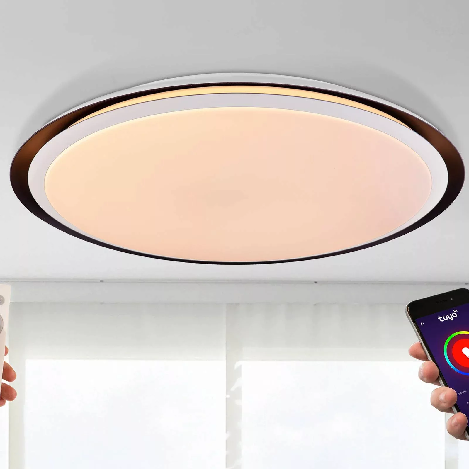 LED-Deckenleuchte Xaver Smart Home dimmbar CCT günstig online kaufen