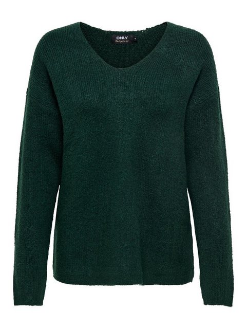 ONLY Strickpullover Warmer Strickpullover Stretch V-Ausschnitt Sweater ONLC günstig online kaufen