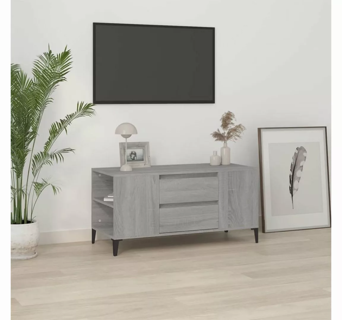 furnicato TV-Schrank Grau Sonoma 102x44,5x50 cm Holzwerkstoff günstig online kaufen