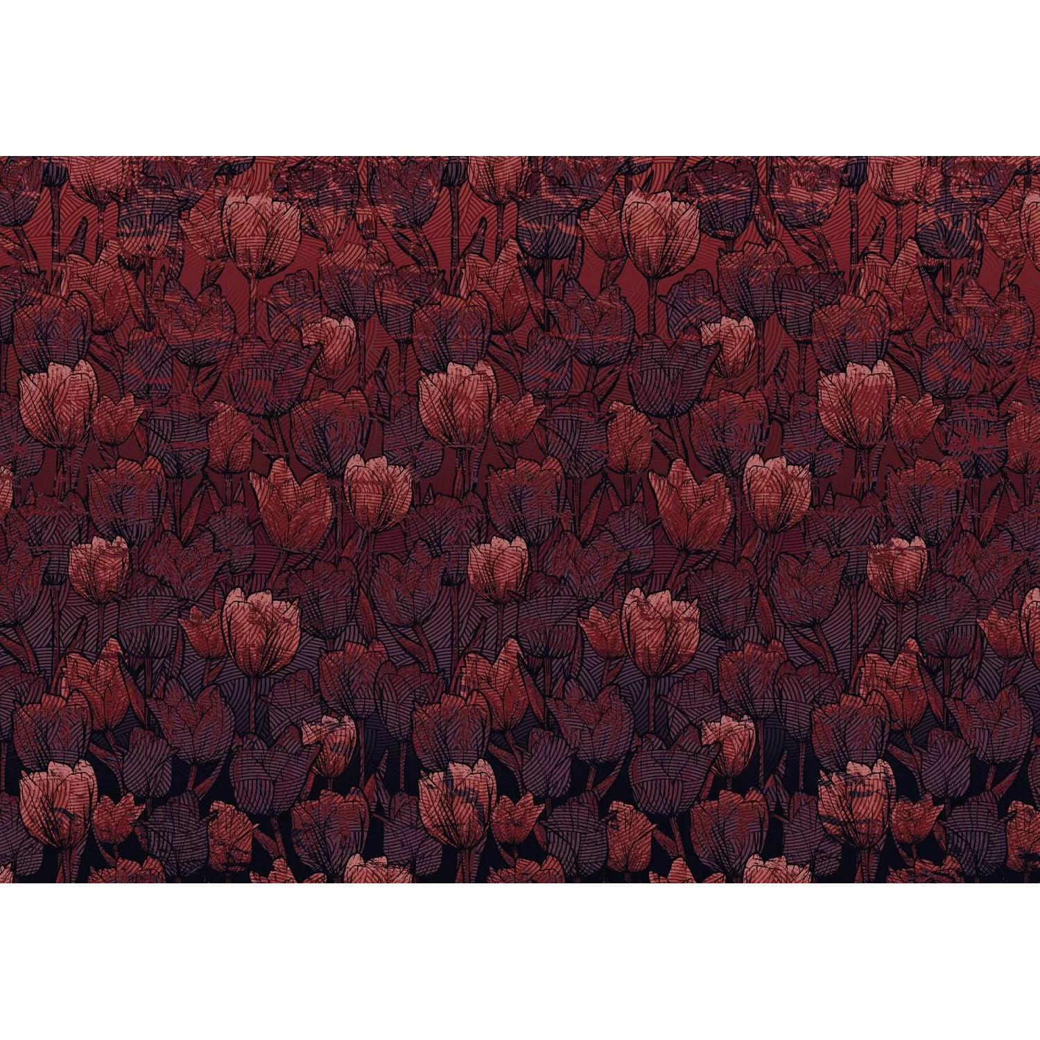 Sanders & Sanders Fototapete Tulpen Rot 400 x 280 cm 611861 günstig online kaufen