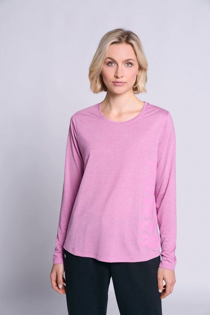 Gina Laura Rundhalsshirt T-Shirt Wording-Streifen Rundhals Langarm günstig online kaufen